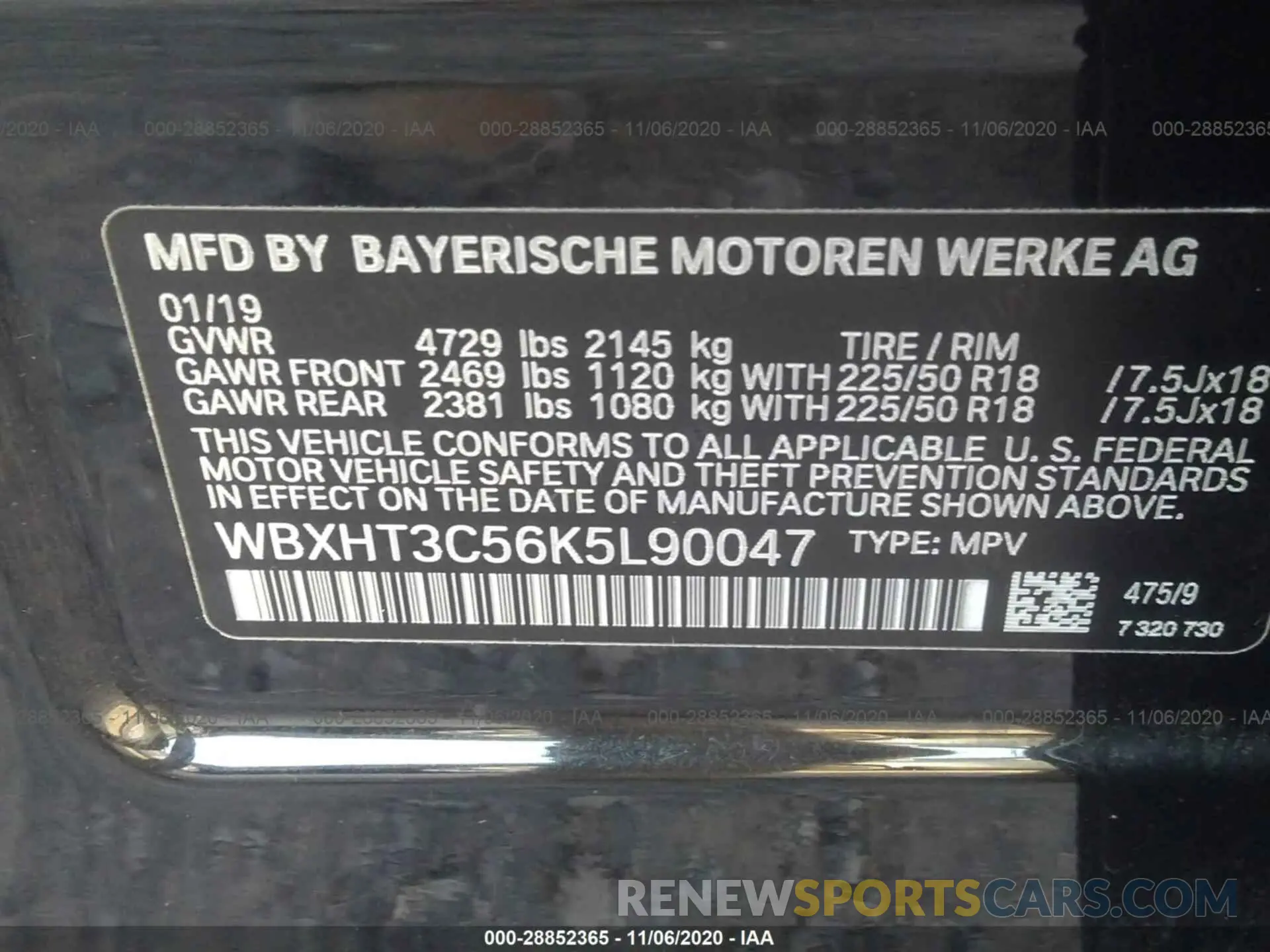 9 Photograph of a damaged car WBXHT3C56K5L90047 BMW X1 2019