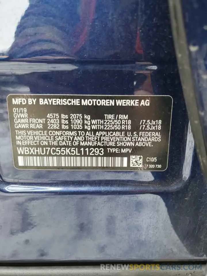 13 Photograph of a damaged car WBXHU7C55K5L11293 BMW X1 2019