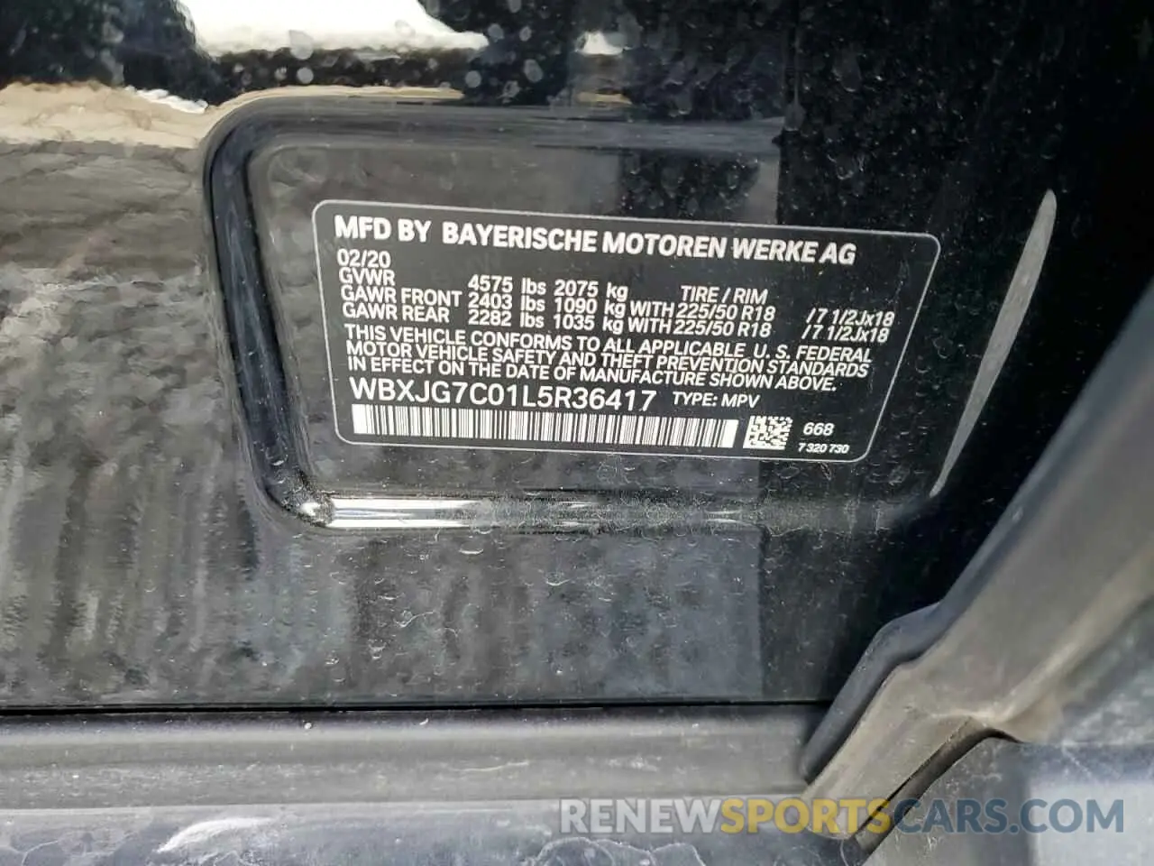 12 Фотография поврежденного автомобиля WBXJG7C01L5R36417 BMW X1 2020