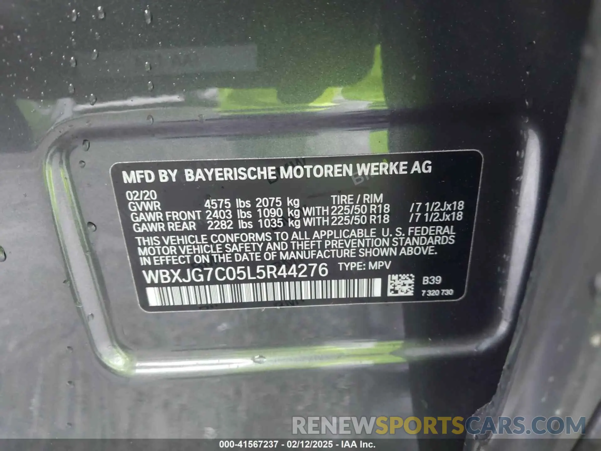 9 Фотография поврежденного автомобиля WBXJG7C05L5R44276 BMW X1 2020