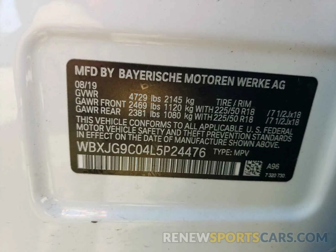 13 Фотография поврежденного автомобиля WBXJG9C04L5P24476 BMW X1 2020