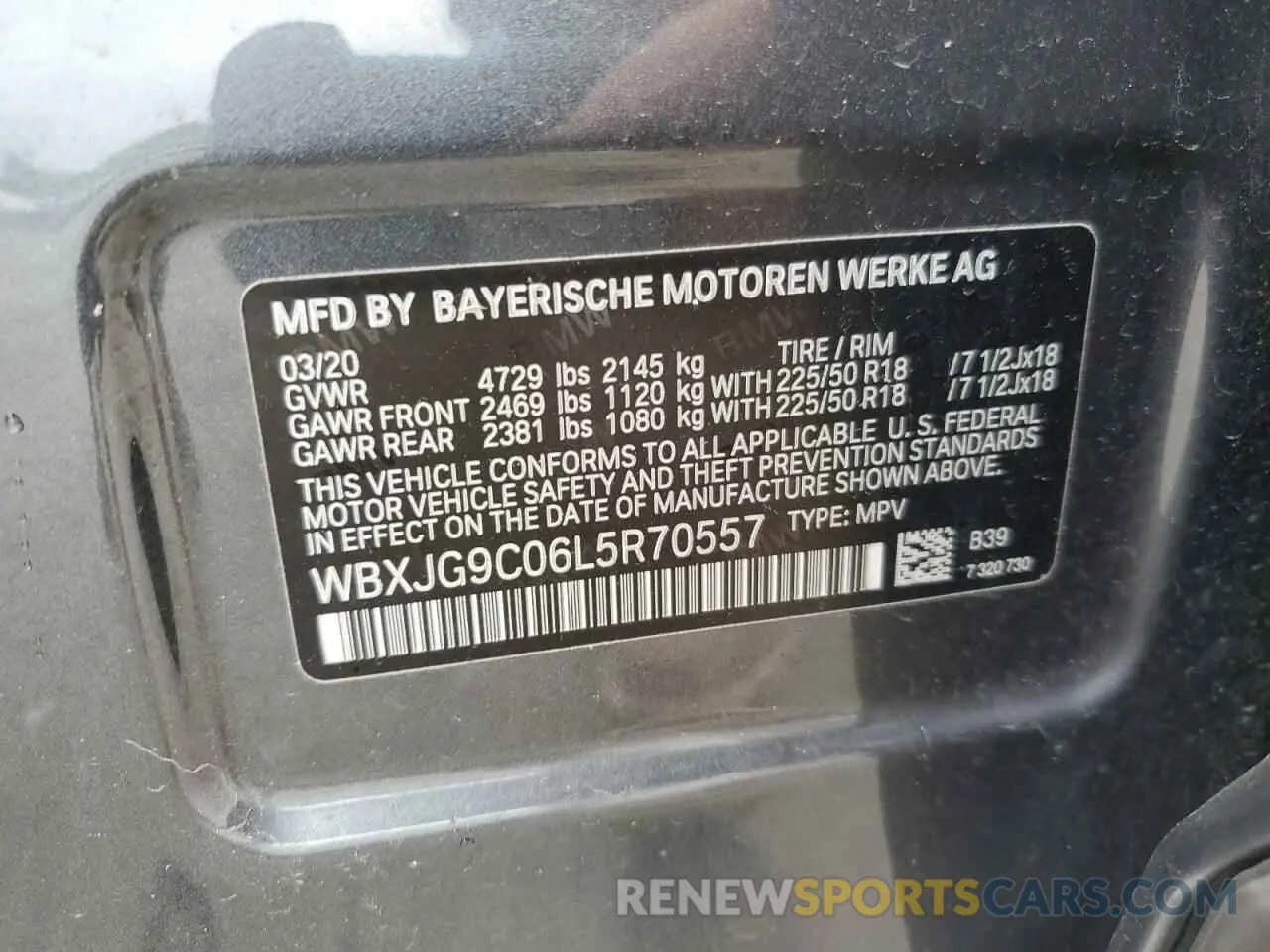 13 Фотография поврежденного автомобиля WBXJG9C06L5R70557 BMW X1 2020