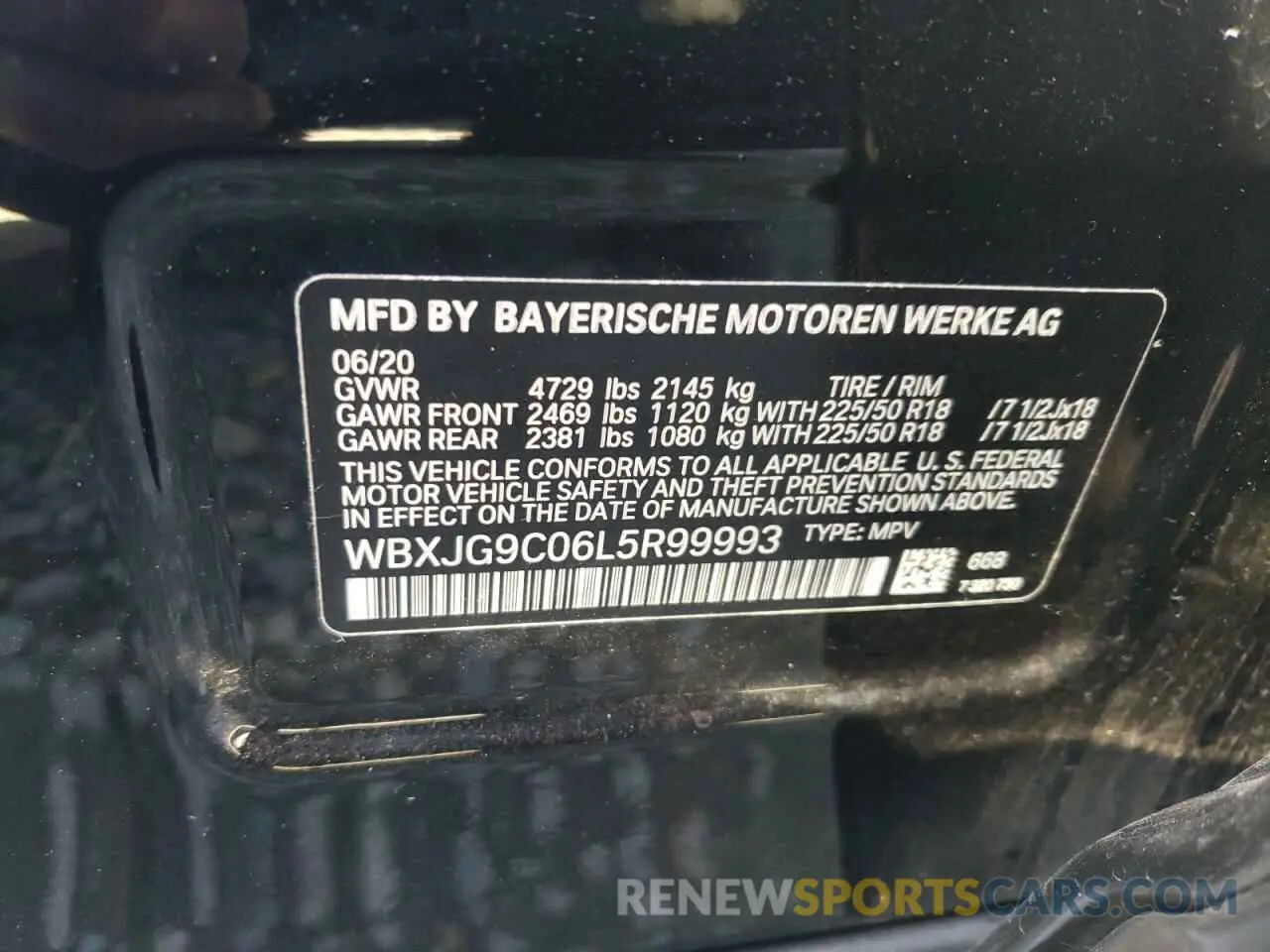 13 Photograph of a damaged car WBXJG9C06L5R99993 BMW X1 2020