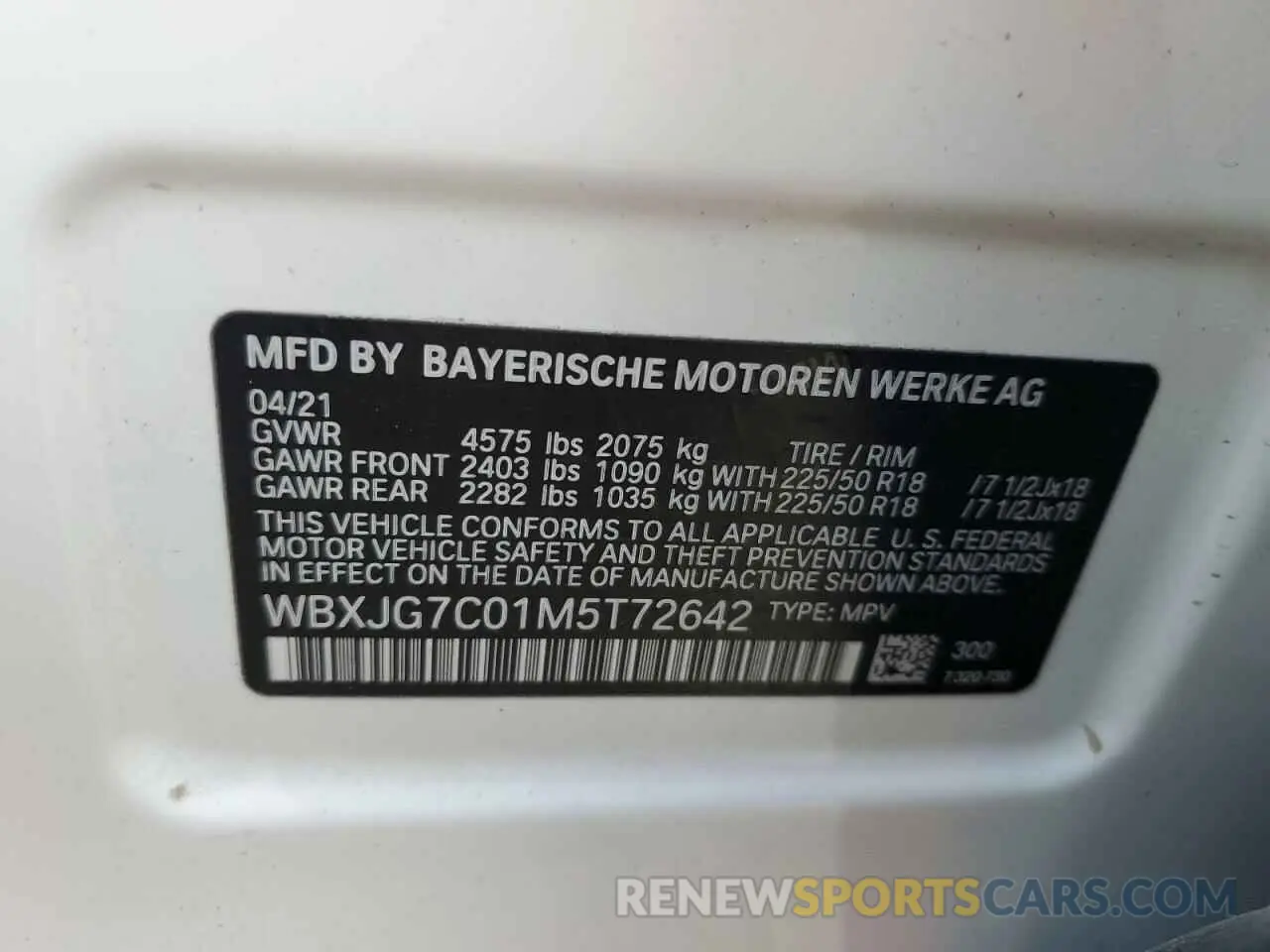 15 Фотография поврежденного автомобиля WBXJG7C01M5T72642 BMW X1 2021