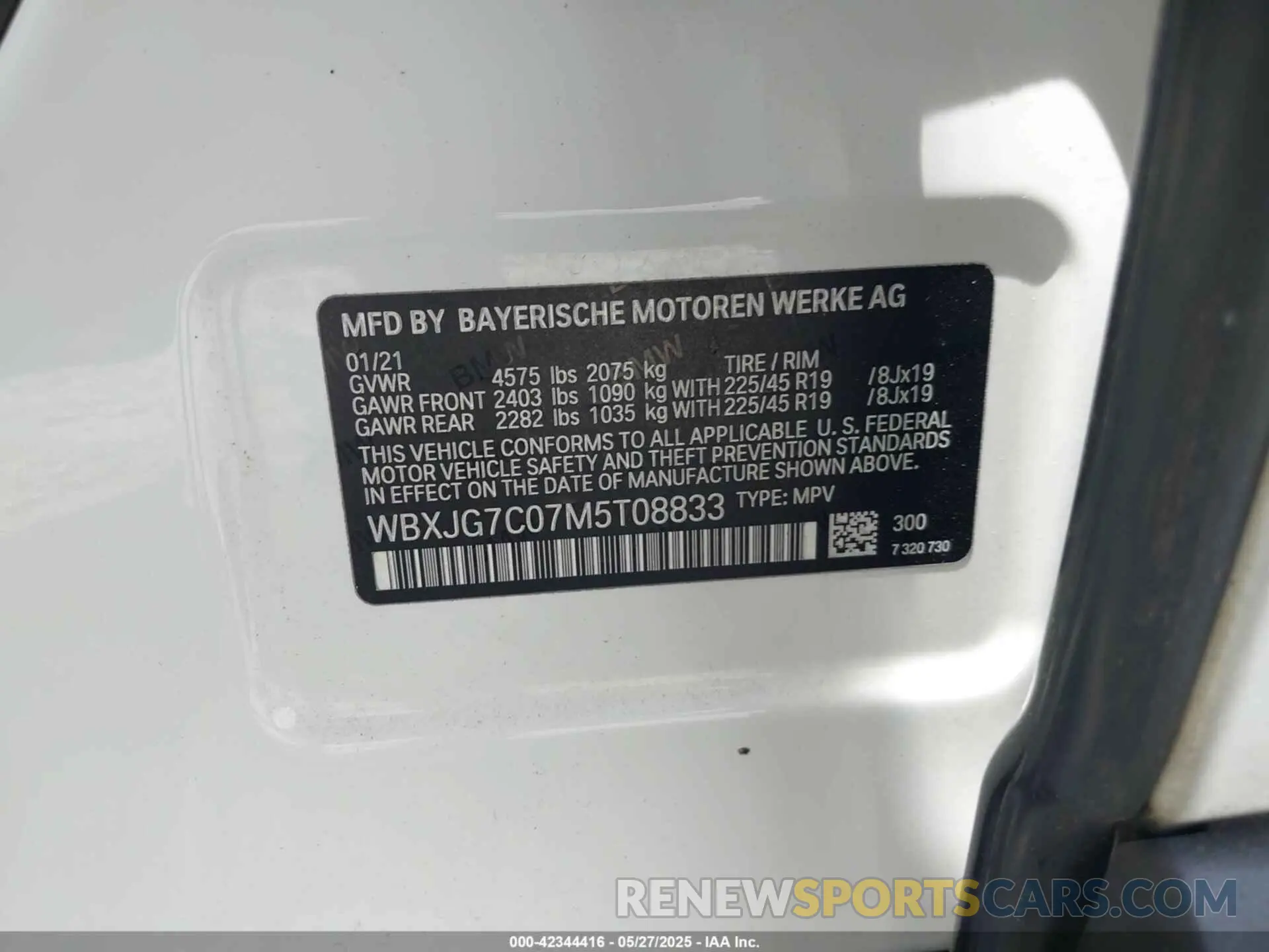 9 Фотография поврежденного автомобиля WBXJG7C07M5T08833 BMW X1 2021
