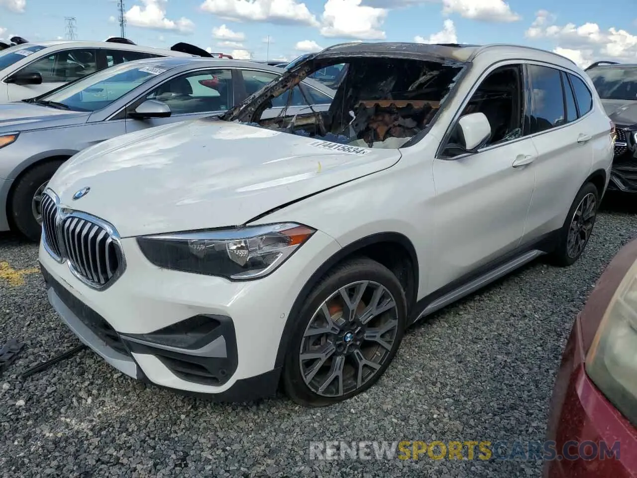 1 Photograph of a damaged car WBXJG7C0XM5U34877 BMW X1 2021