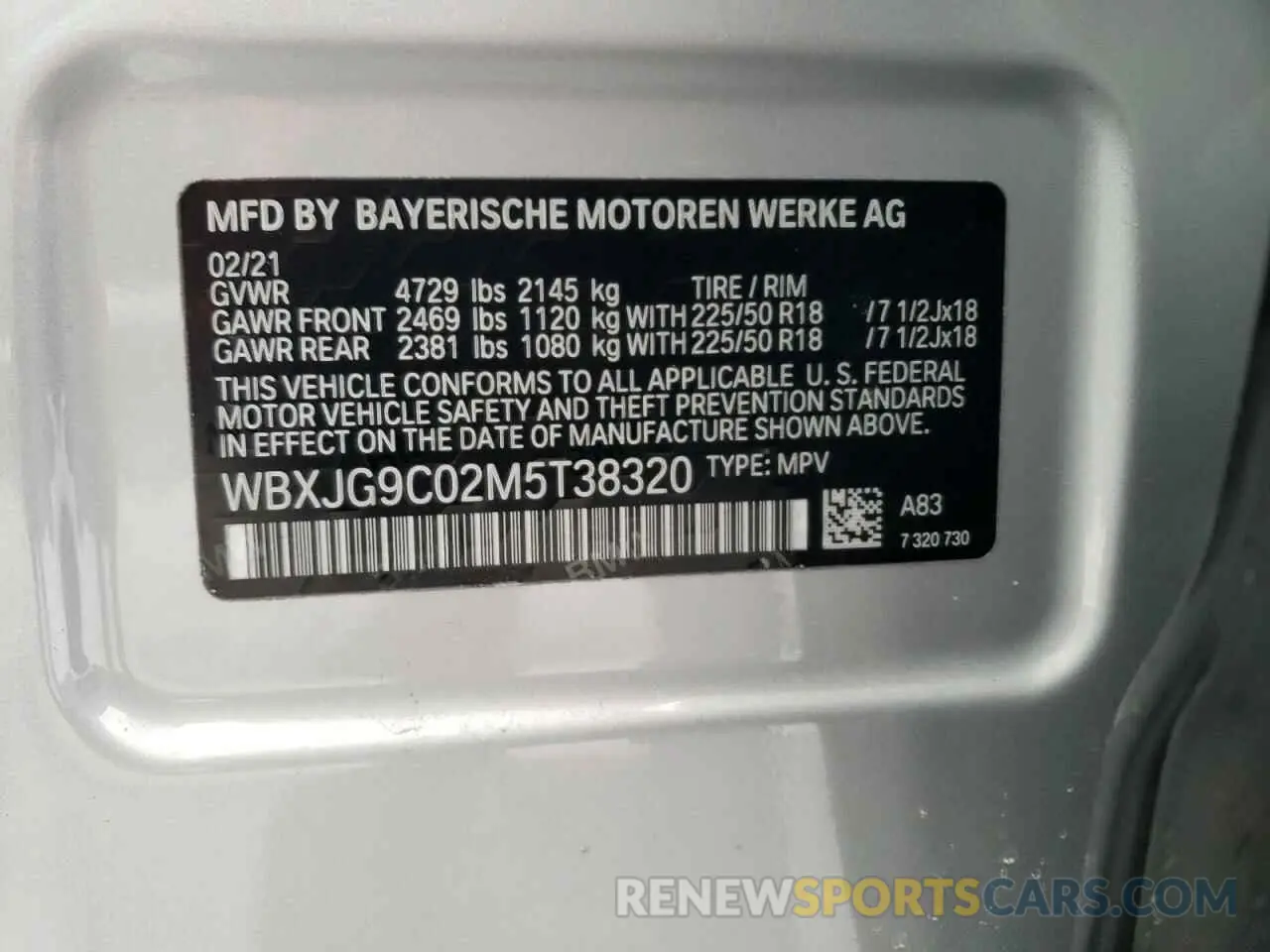 13 Photograph of a damaged car WBXJG9C02M5T38320 BMW X1 2021
