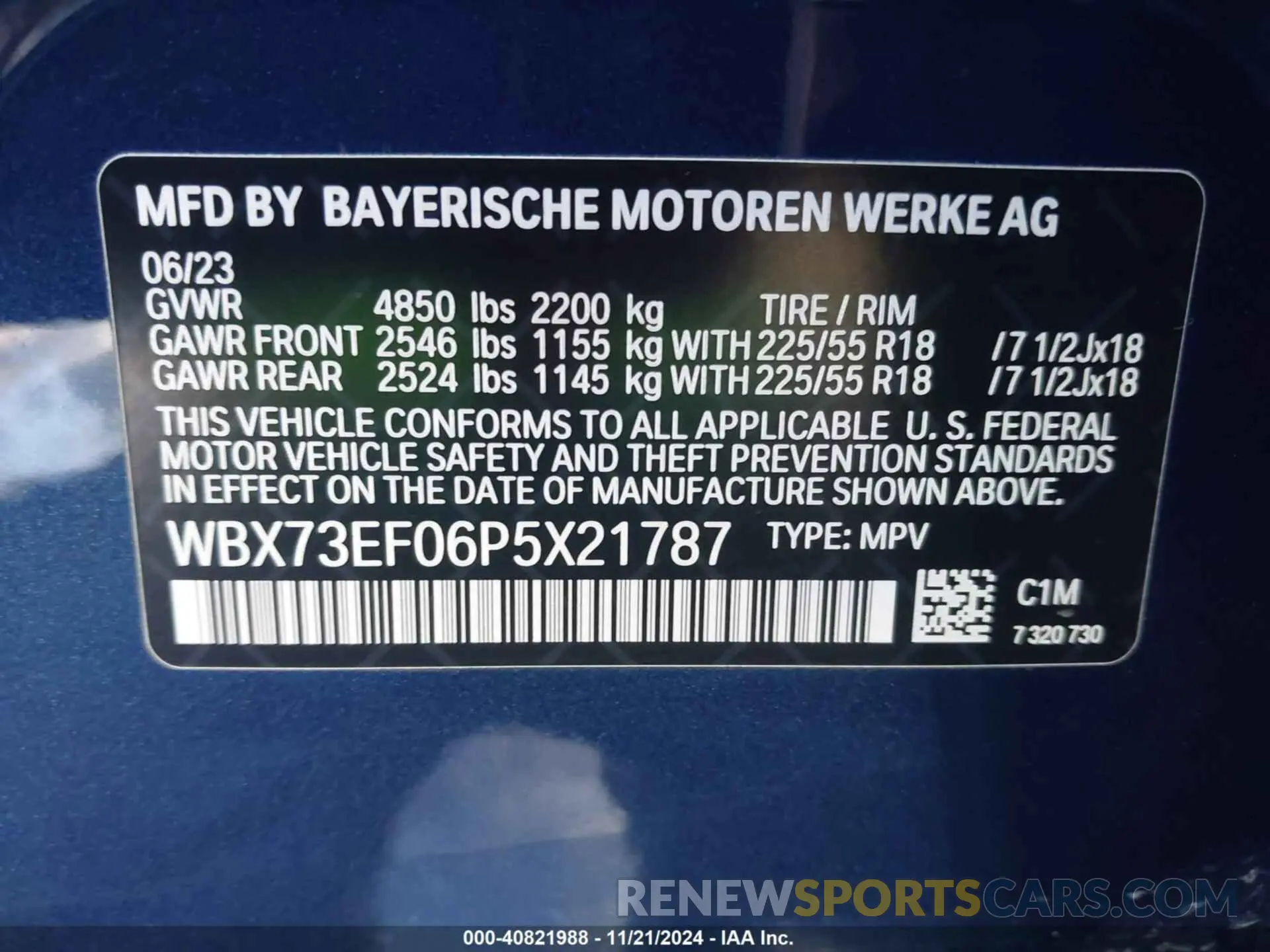 9 Фотография поврежденного автомобиля WBX73EF06P5X21787 BMW X1 2023