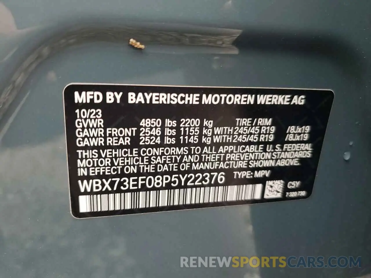 13 Фотография поврежденного автомобиля WBX73EF08P5Y22376 BMW X1 2023