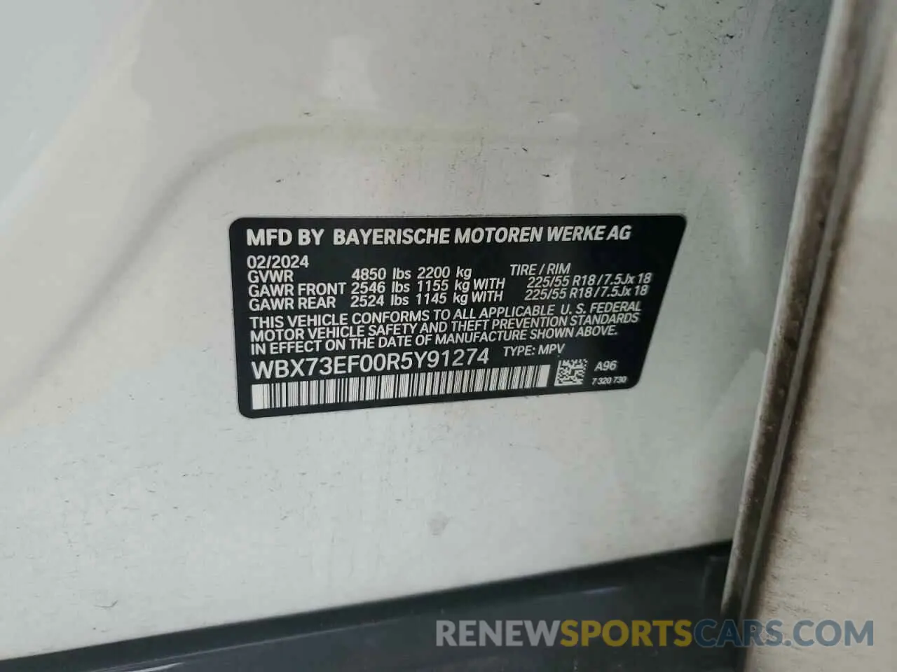 13 Фотография поврежденного автомобиля WBX73EF00R5Y91274 BMW X1 2024