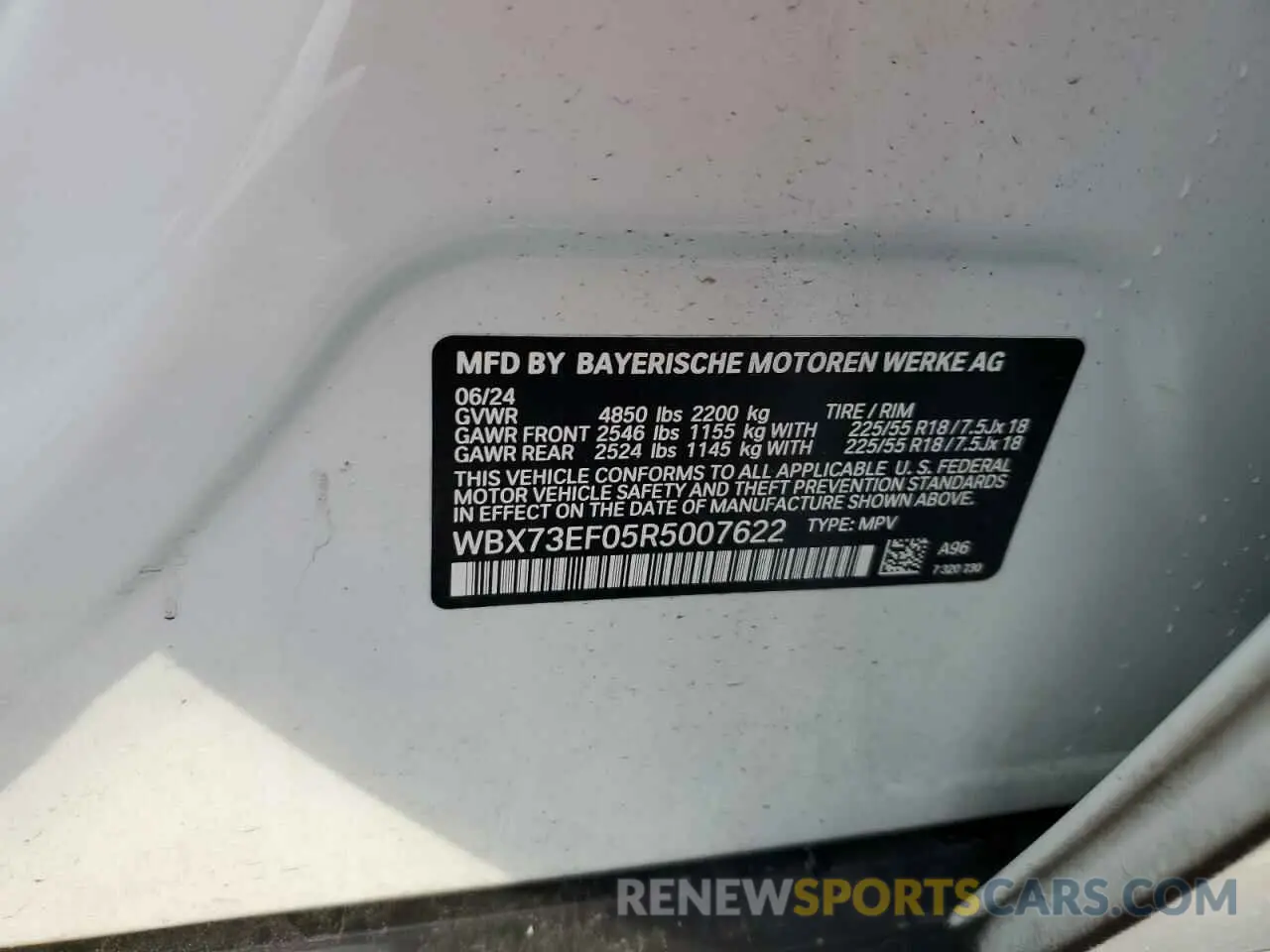14 Photograph of a damaged car WBX73EF05R5007622 BMW X1 2024