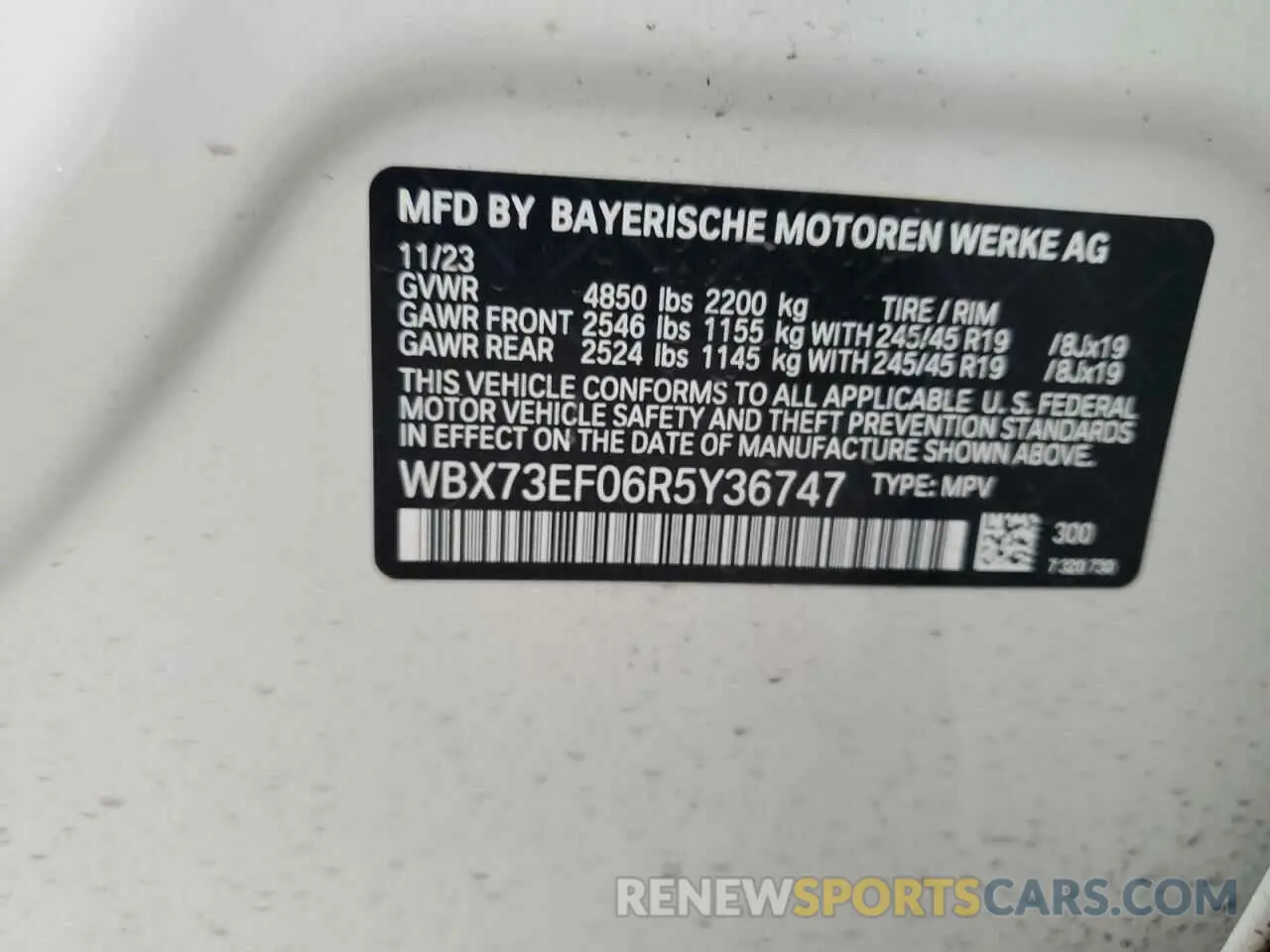 13 Фотография поврежденного автомобиля WBX73EF06R5Y36747 BMW X1 2024