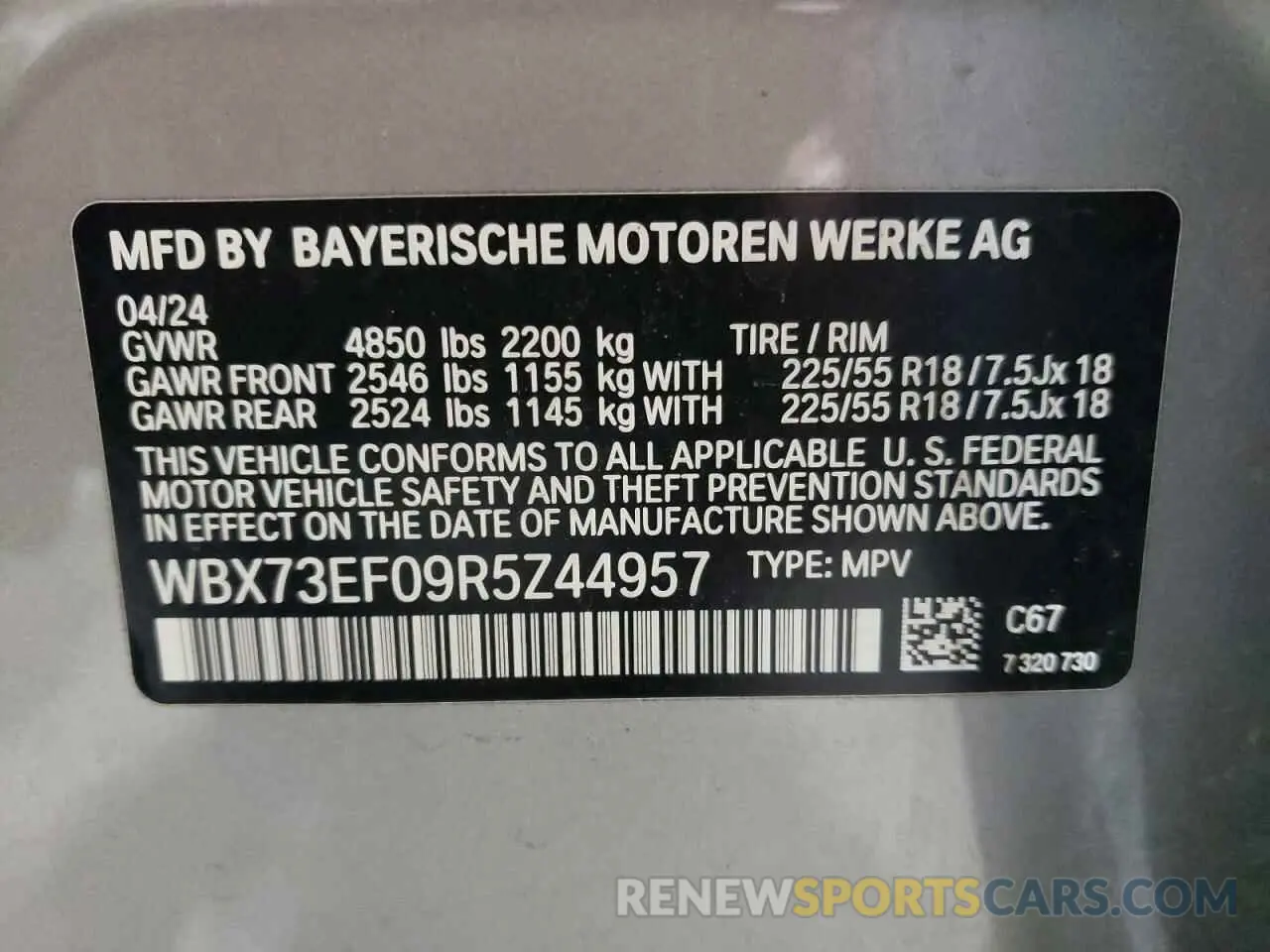 14 Фотография поврежденного автомобиля WBX73EF09R5Z44957 BMW X1 2024