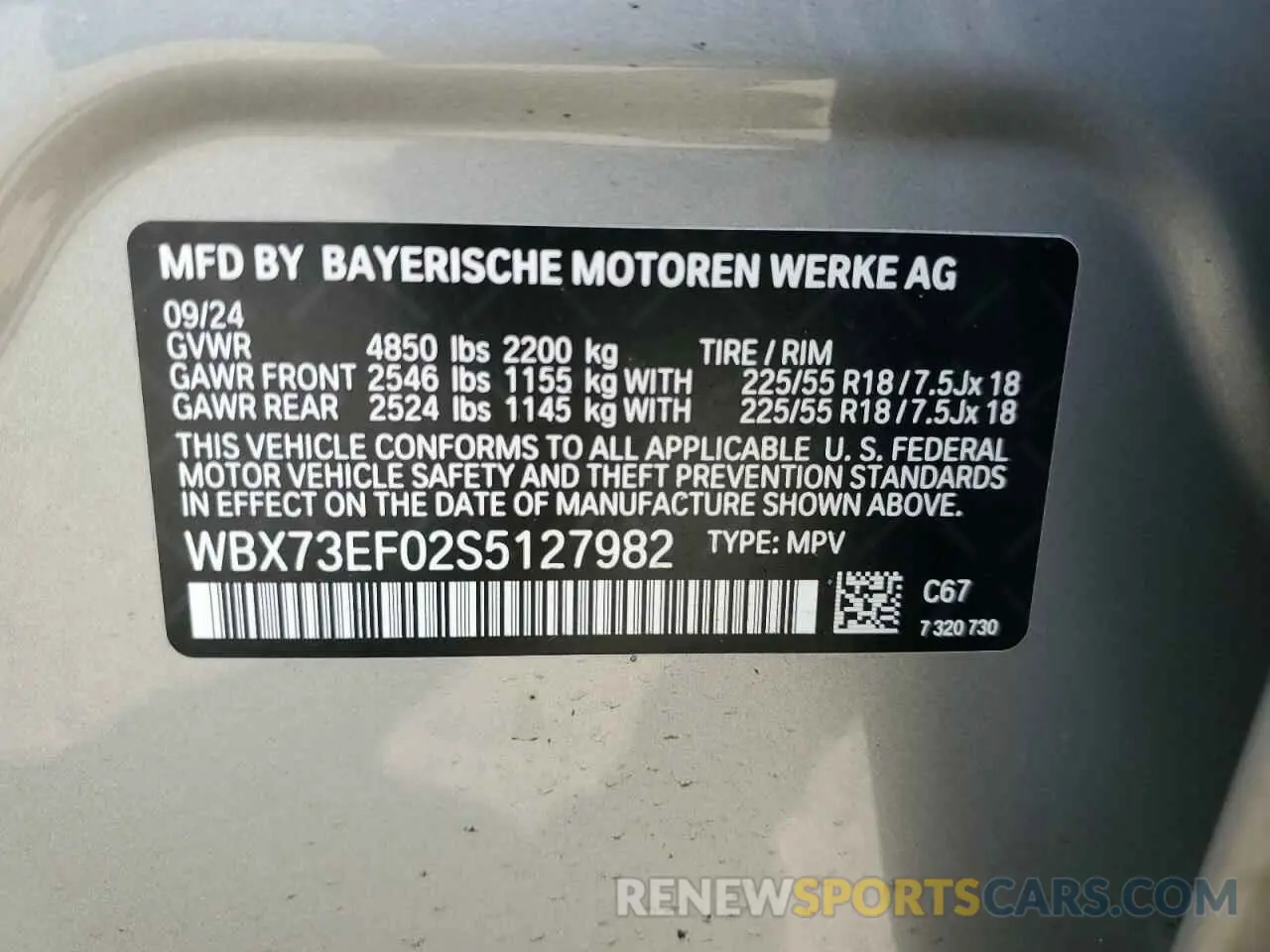 13 Фотография поврежденного автомобиля WBX73EF02S5127982 BMW X1 2025