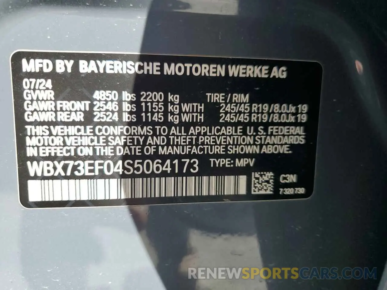 15 Photograph of a damaged car WBX73EF04S5064173 BMW X1 2025