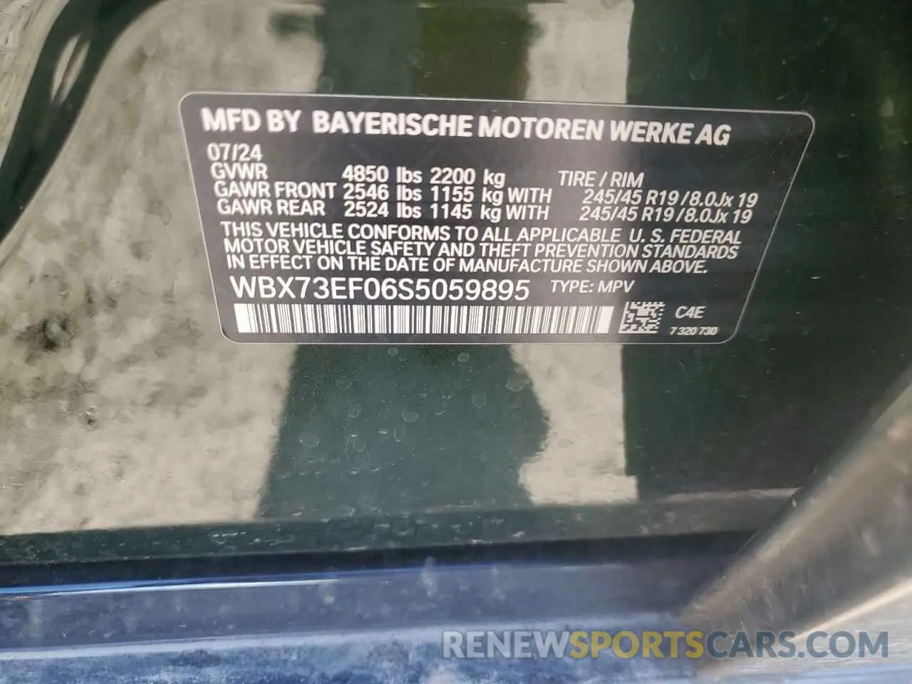 13 Photograph of a damaged car WBX73EF06S5059895 BMW X1 2025