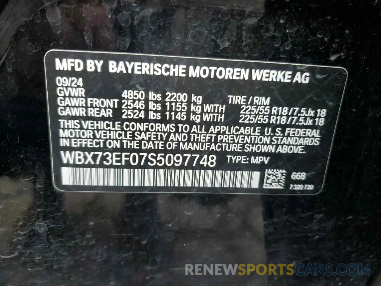 13 Photograph of a damaged car WBX73EF07S5097748 BMW X1 2025