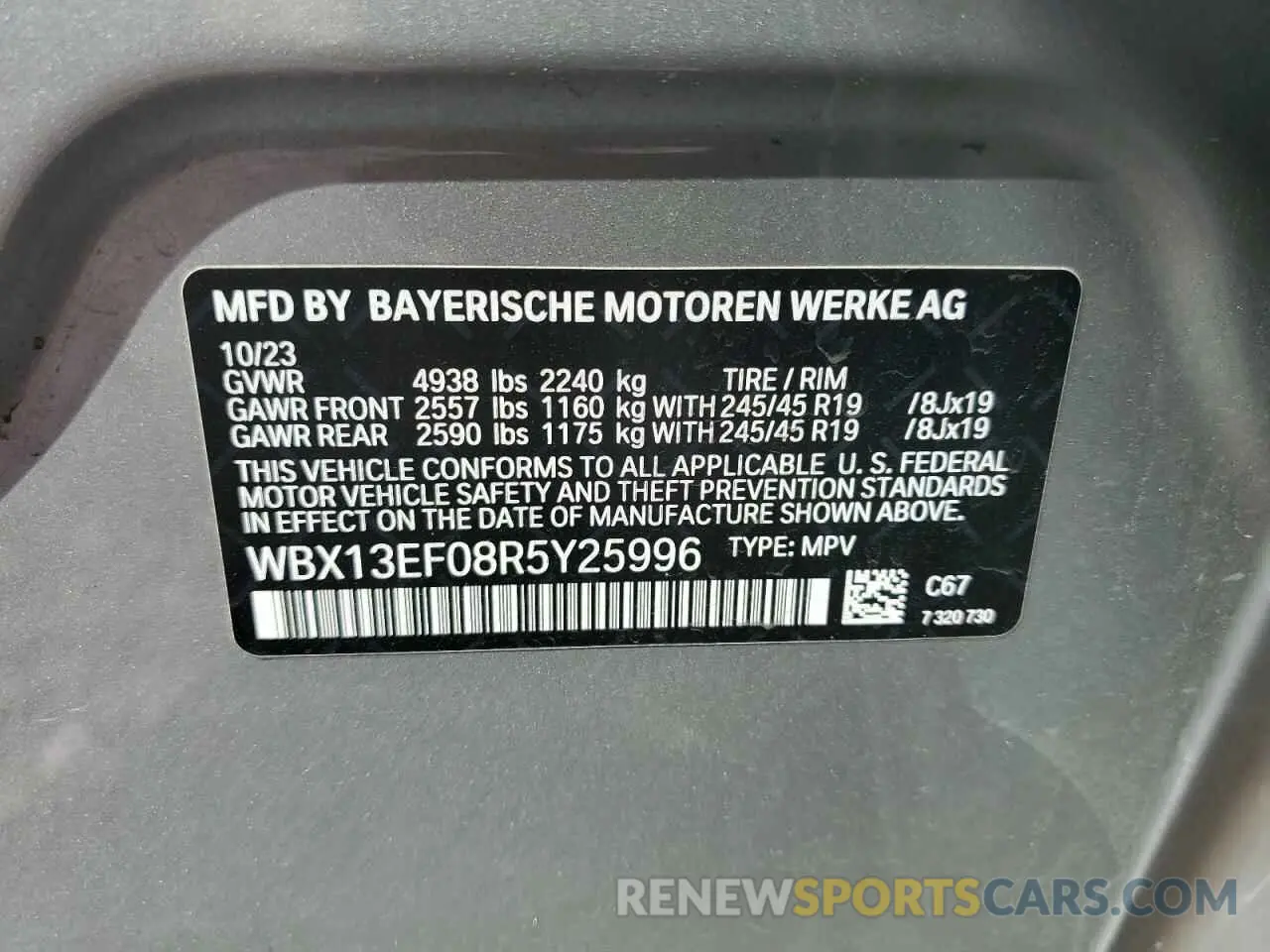 14 Фотография поврежденного автомобиля WBX13EF08R5Y25996 BMW X1 M35I 2024