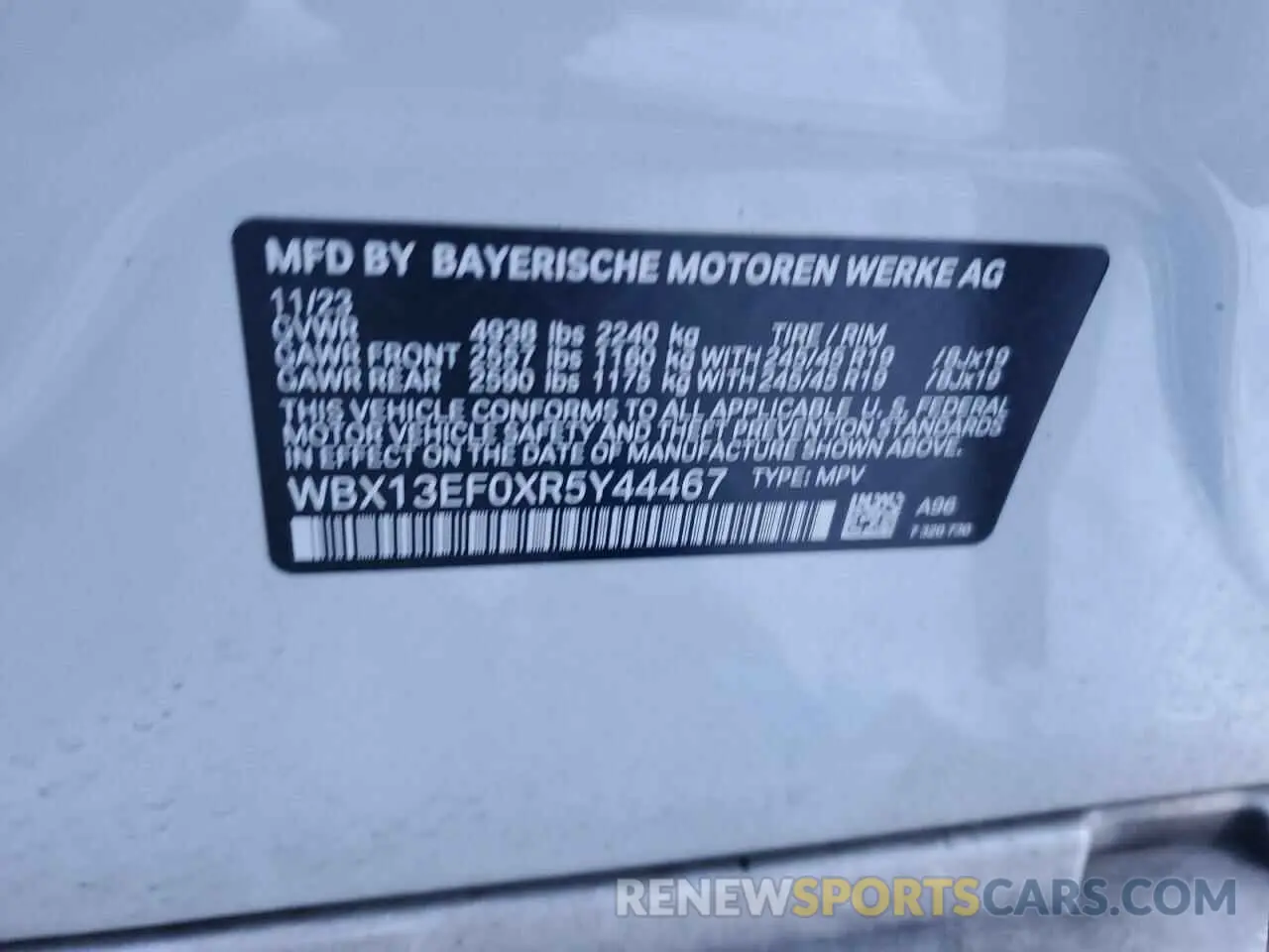 15 Photograph of a damaged car WBX13EF0XR5Y44467 BMW X1 M35I 2024