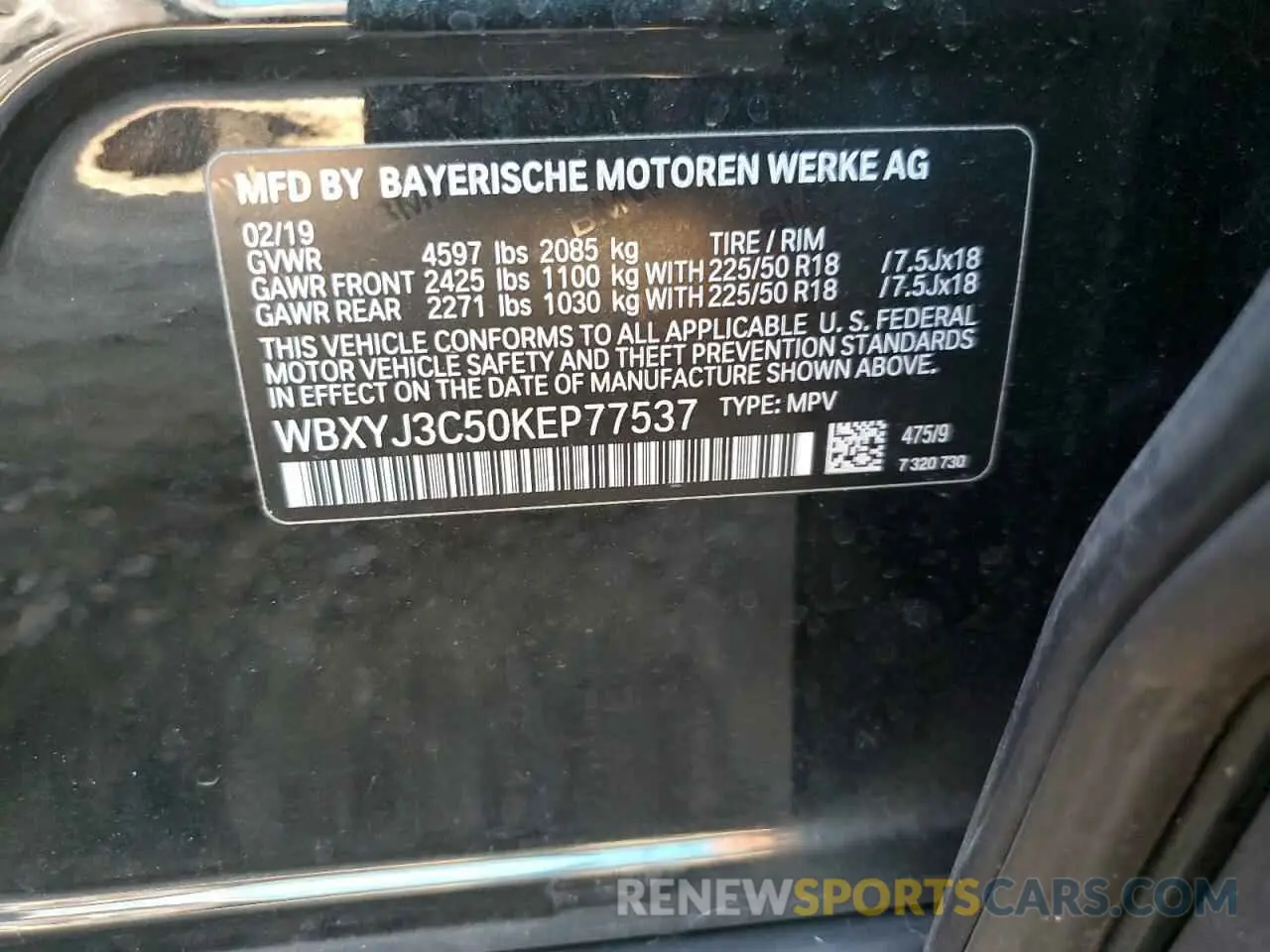 13 Photograph of a damaged car WBXYJ3C50KEP77537 BMW X2 2019
