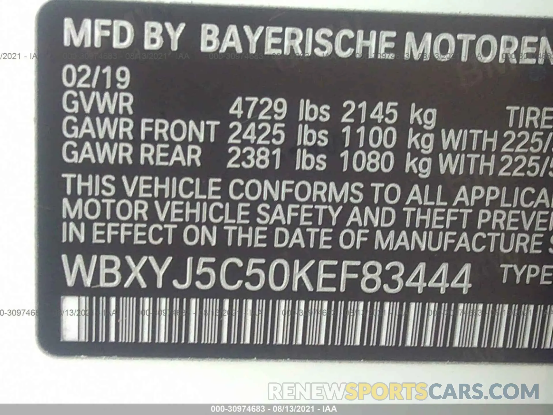 9 Photograph of a damaged car WBXYJ5C50KEF83444 BMW X2 2019