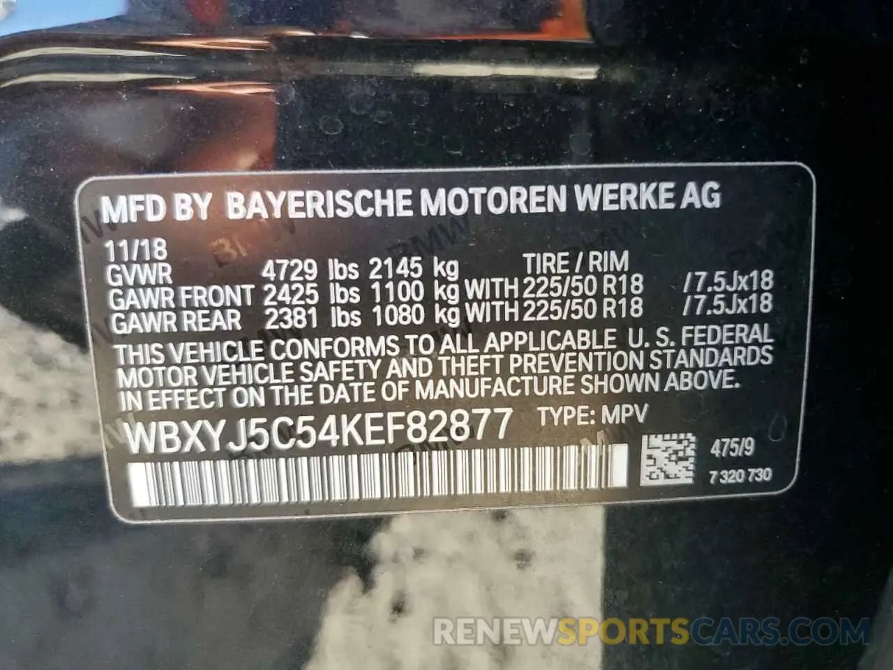 13 Photograph of a damaged car WBXYJ5C54KEF82877 BMW X2 2019