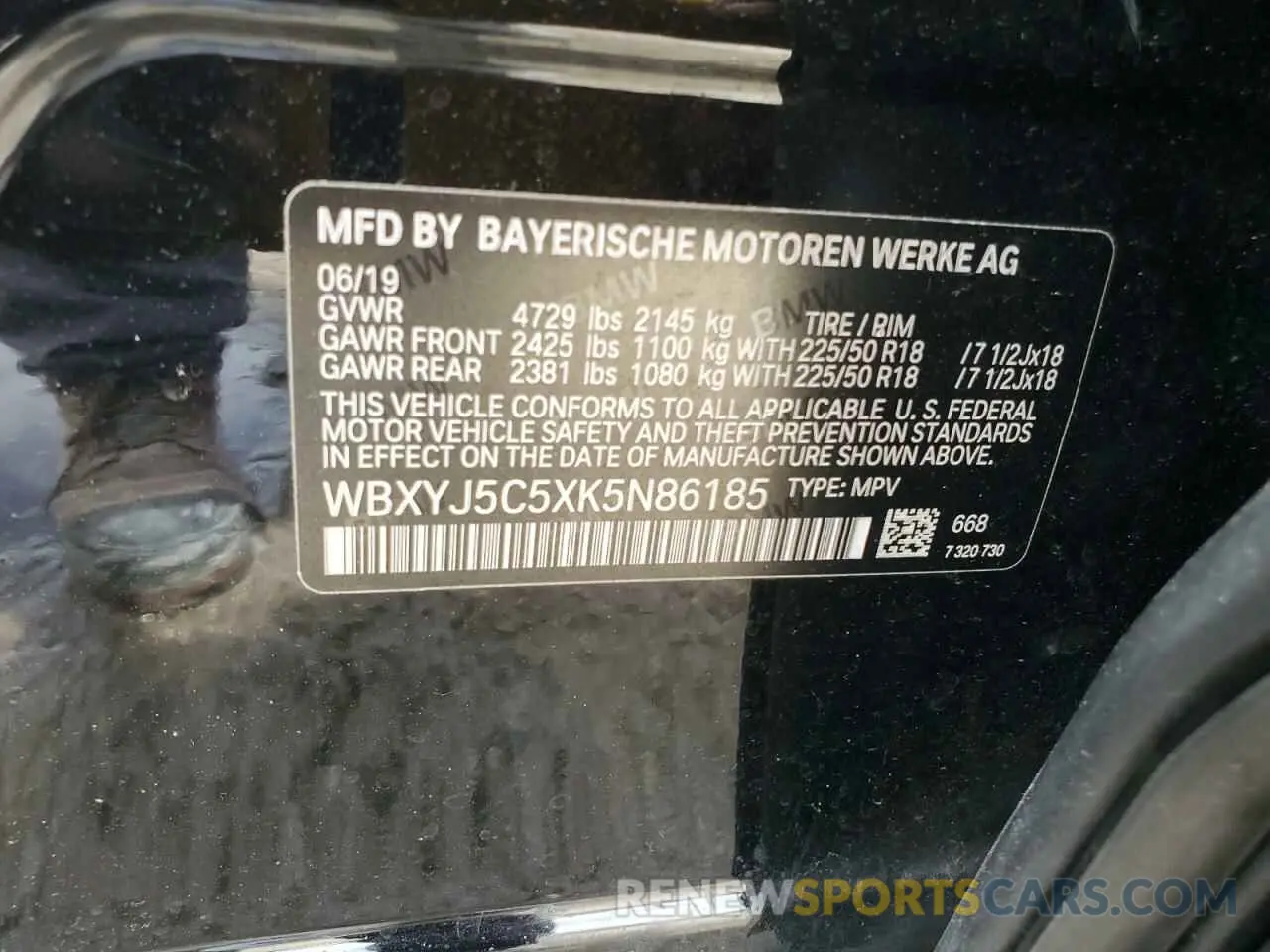 13 Photograph of a damaged car WBXYJ5C5XK5N86185 BMW X2 2019