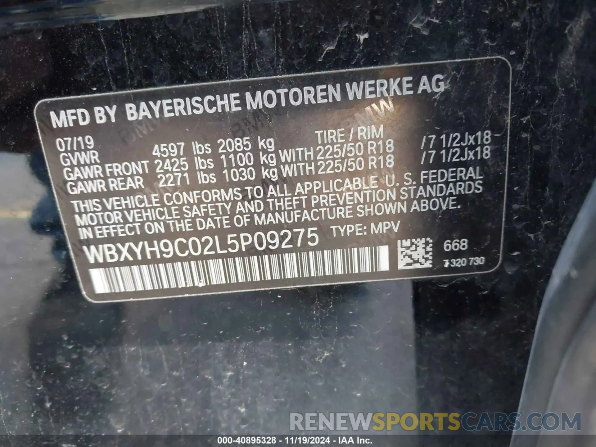 9 Фотография поврежденного автомобиля WBXYH9C02L5P09275 BMW X2 2020