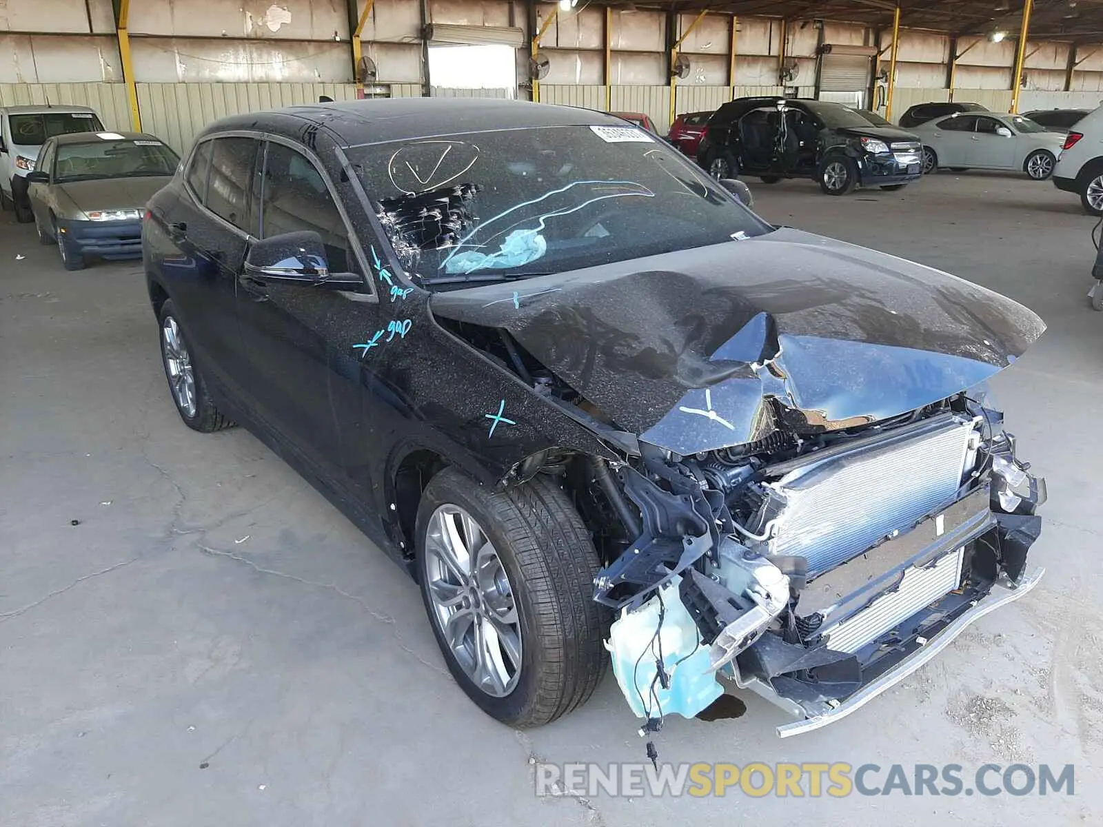 1 Photograph of a damaged car WBXYH9C05L5R55057 BMW X2 2020