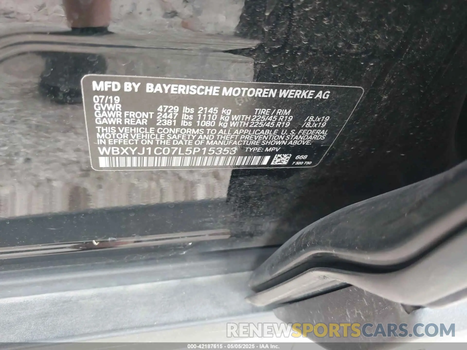 9 Photograph of a damaged car WBXYJ1C07L5P15353 BMW X2 2020