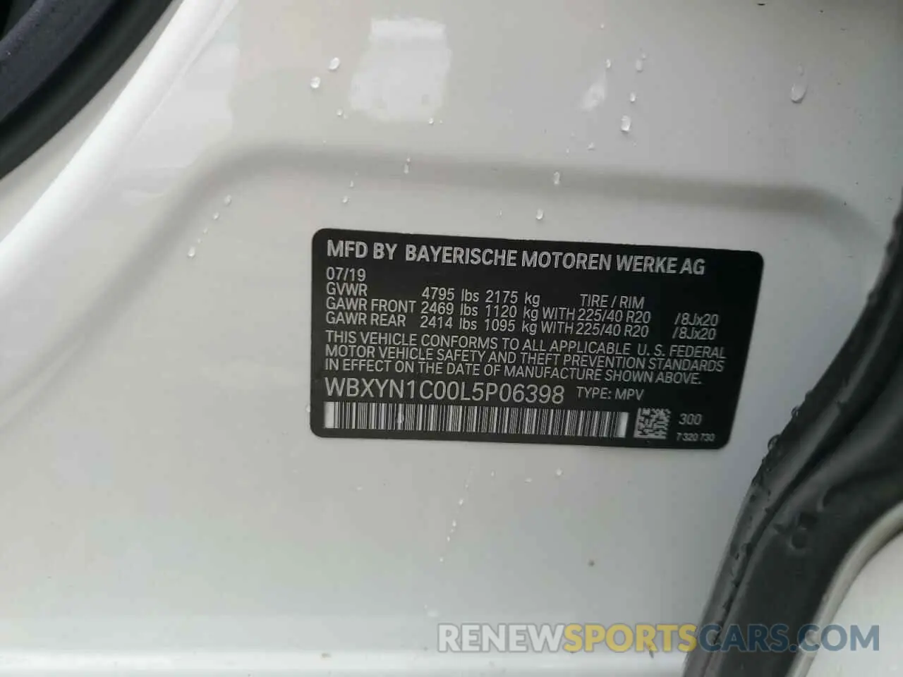 14 Фотография поврежденного автомобиля WBXYN1C00L5P06398 BMW X2 2020