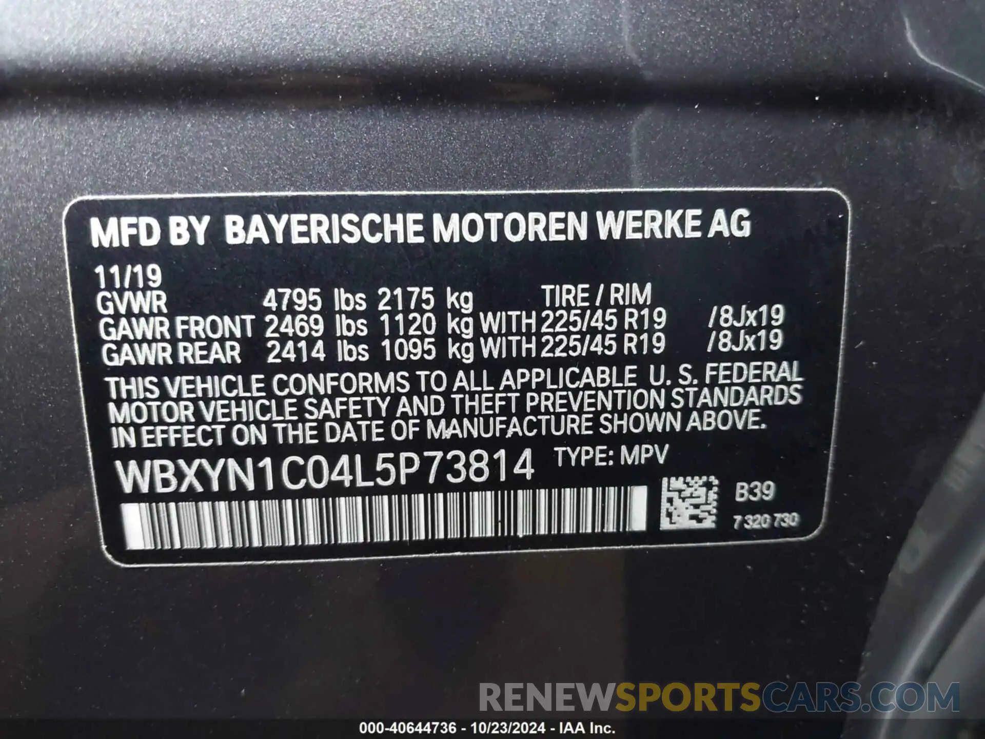 9 Photograph of a damaged car WBXYN1C04L5P73814 BMW X2 2020