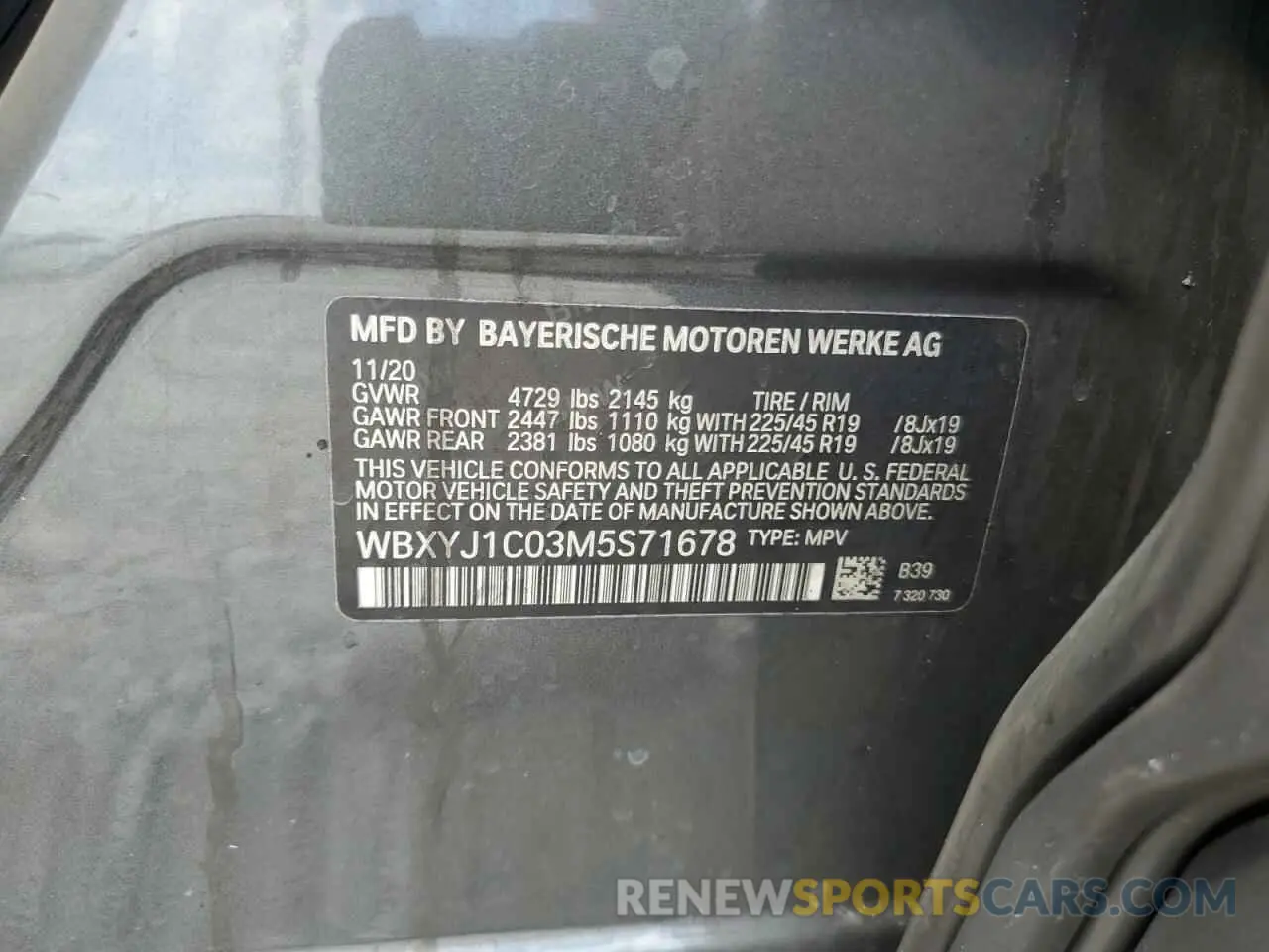13 Photograph of a damaged car WBXYJ1C03M5S71678 BMW X2 2021