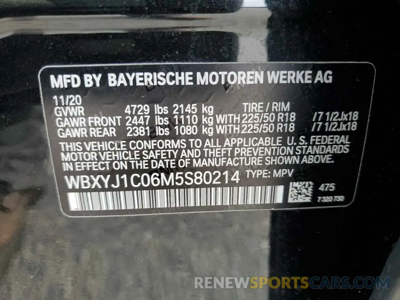 13 Photograph of a damaged car WBXYJ1C06M5S80214 BMW X2 2021