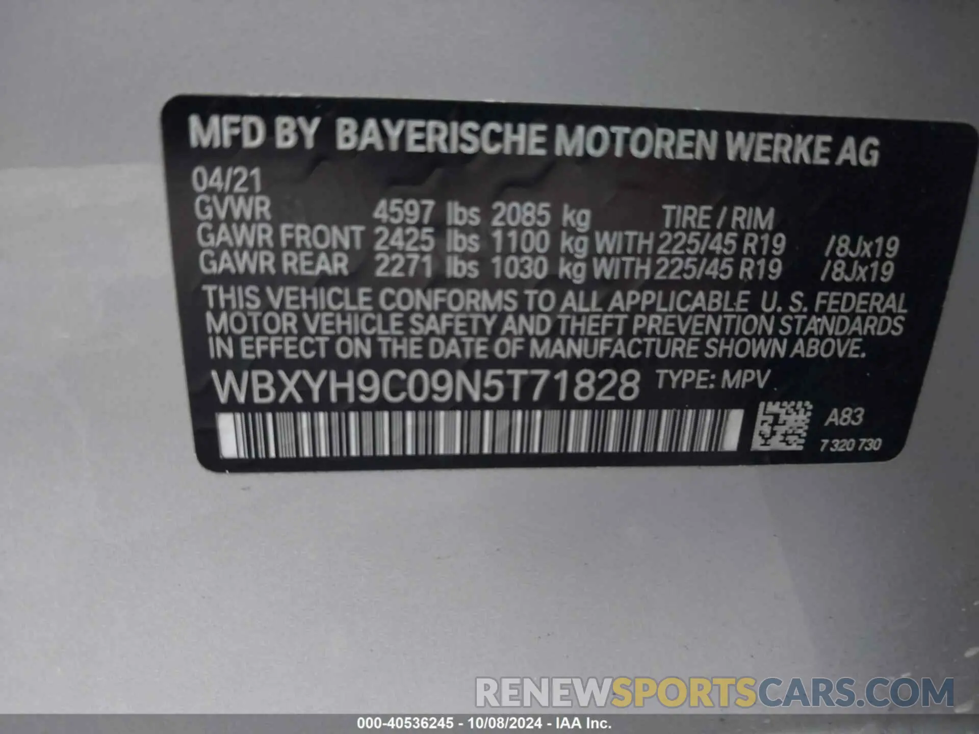 9 Фотография поврежденного автомобиля WBXYH9C09N5T71828 BMW X2 2022