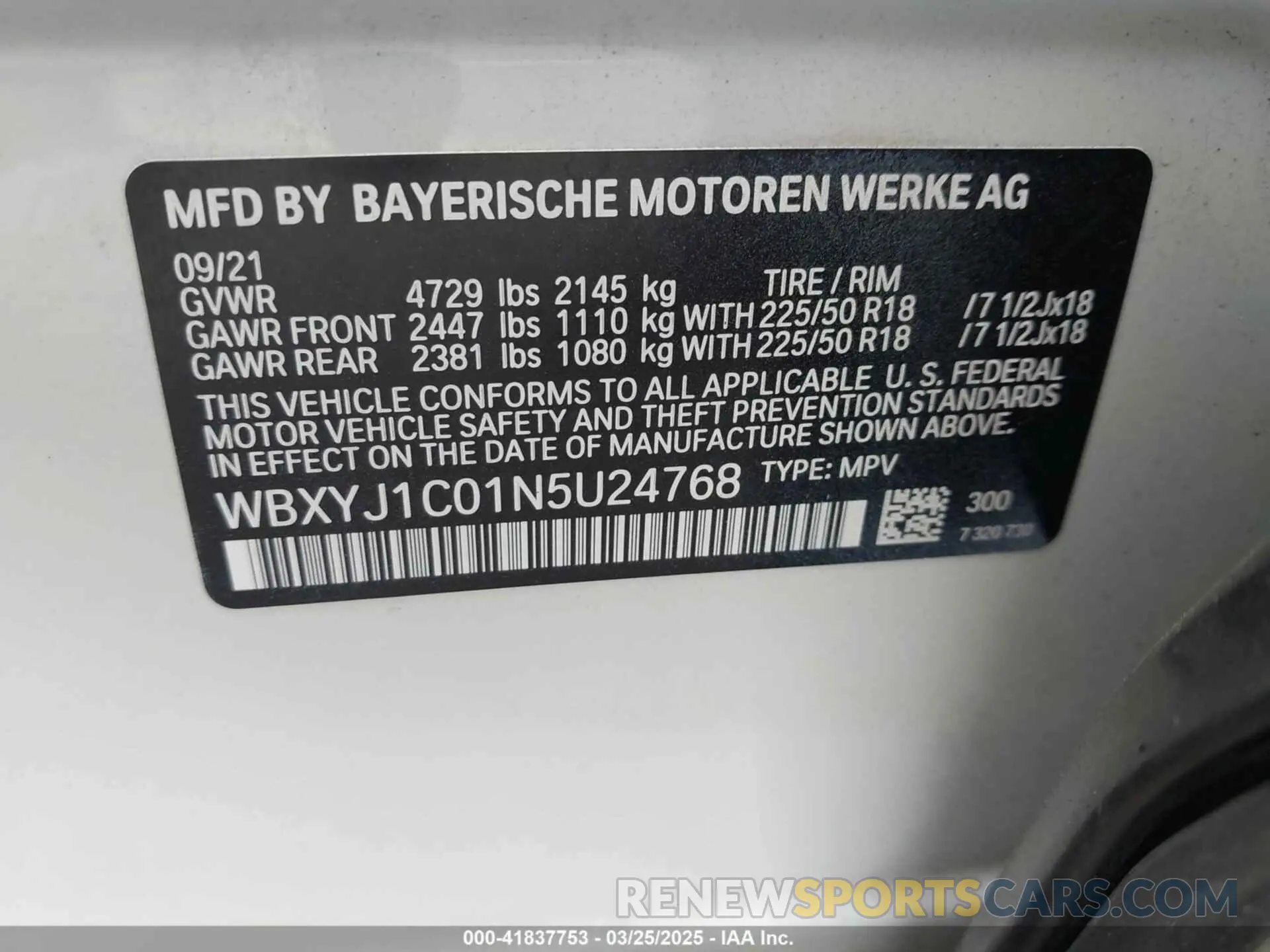 9 Photograph of a damaged car WBXYJ1C01N5U24768 BMW X2 2022