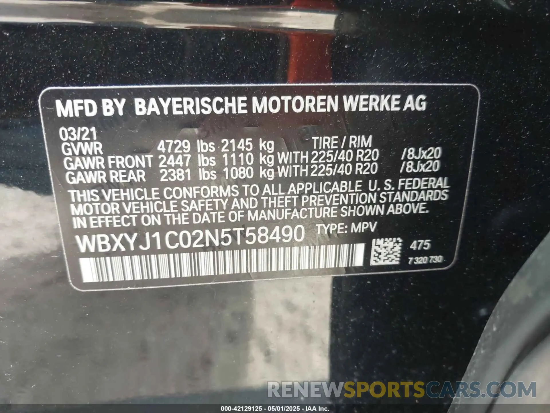 9 Photograph of a damaged car WBXYJ1C02N5T58490 BMW X2 2022
