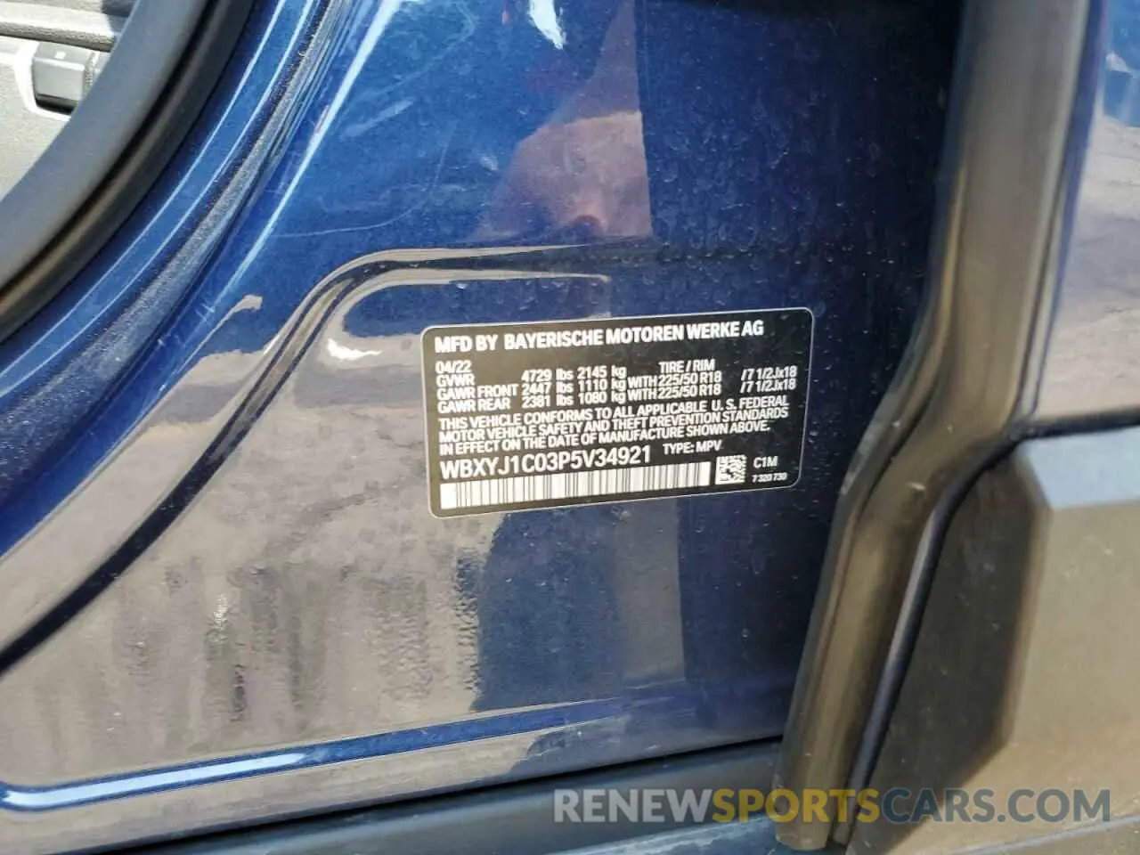 13 Photograph of a damaged car WBXYJ1C03P5V34921 BMW X2 2023