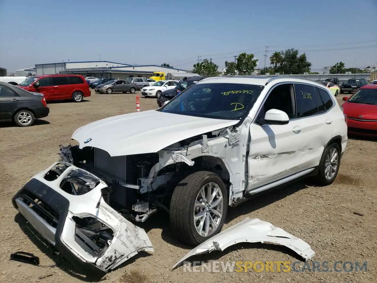 2 Photograph of a damaged car 5UXTR7C50KLE97704 BMW X3 2019