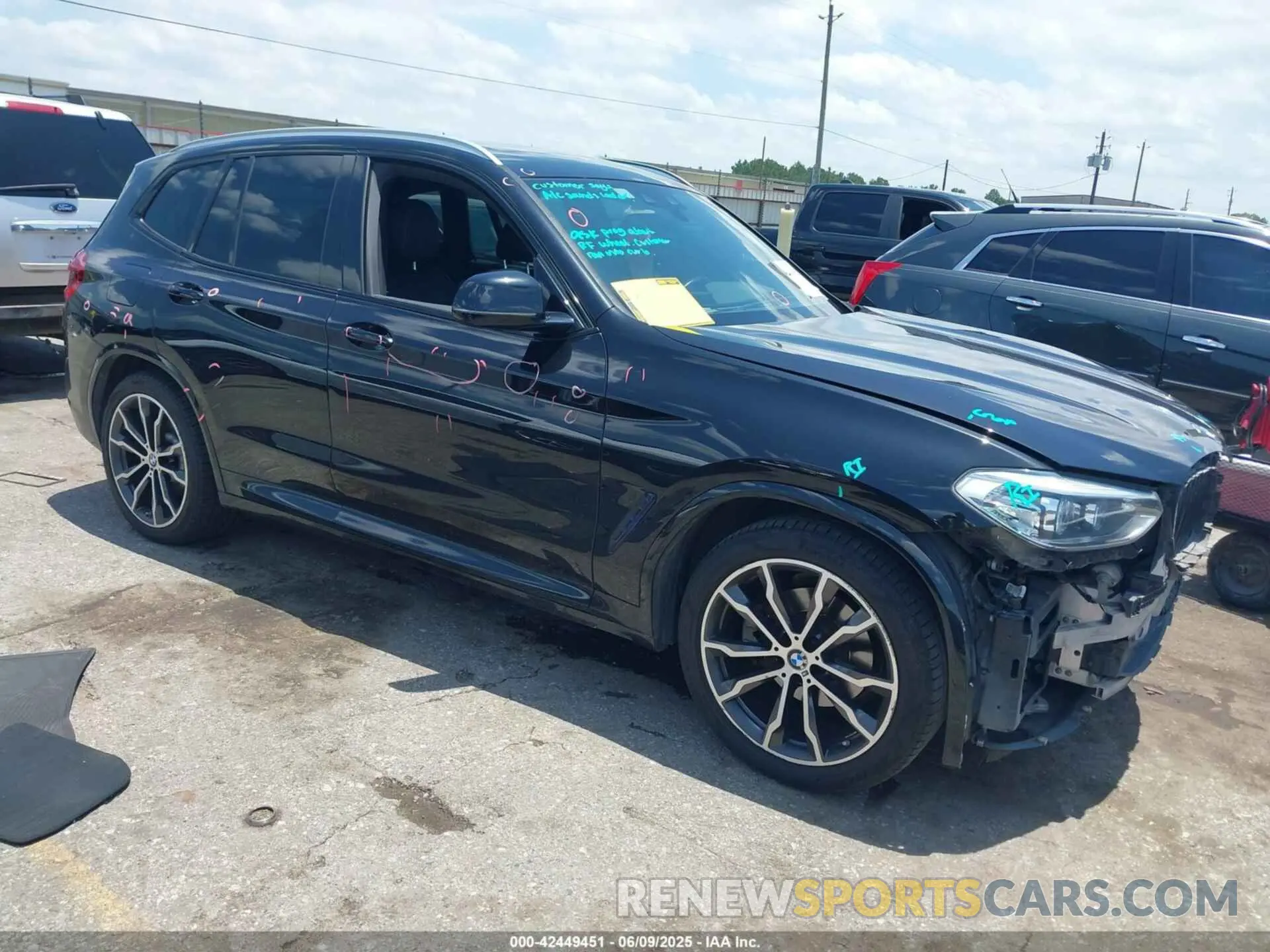 1 Photograph of a damaged car 5UXTR7C50KLF31866 BMW X3 2019