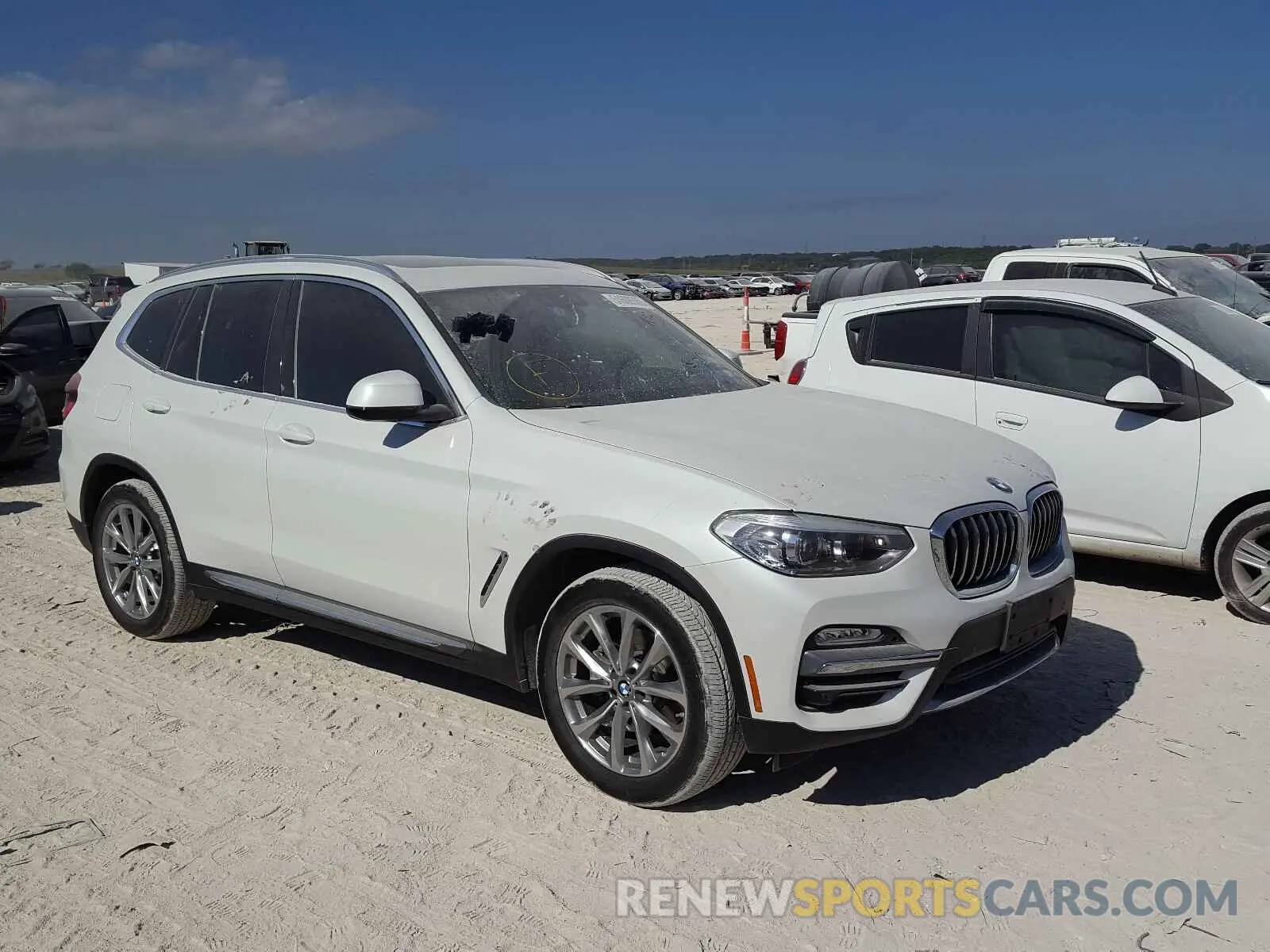 1 Photograph of a damaged car 5UXTR7C52KLR52145 BMW X3 2019