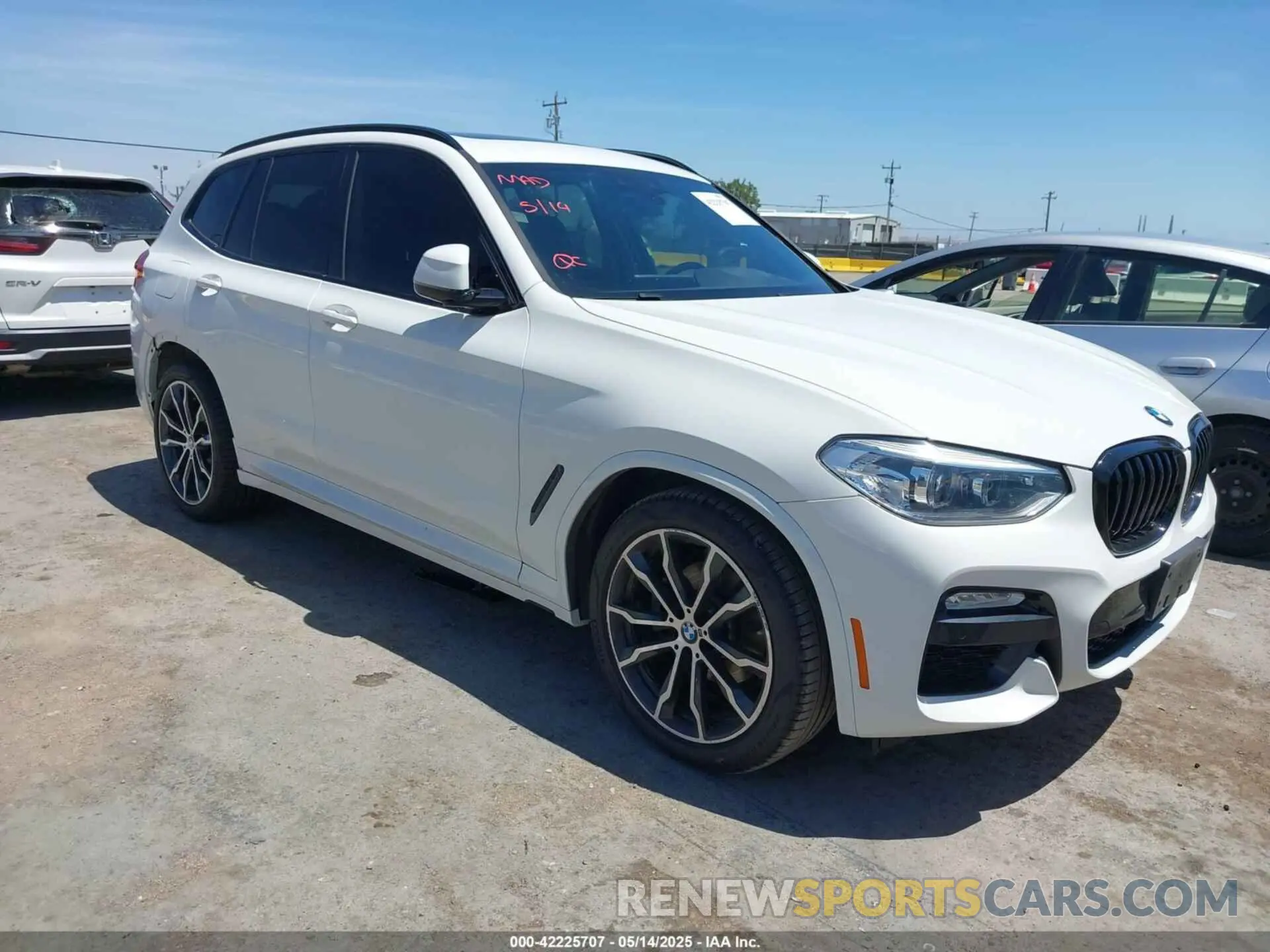 1 Photograph of a damaged car 5UXTR7C53KLR44393 BMW X3 2019