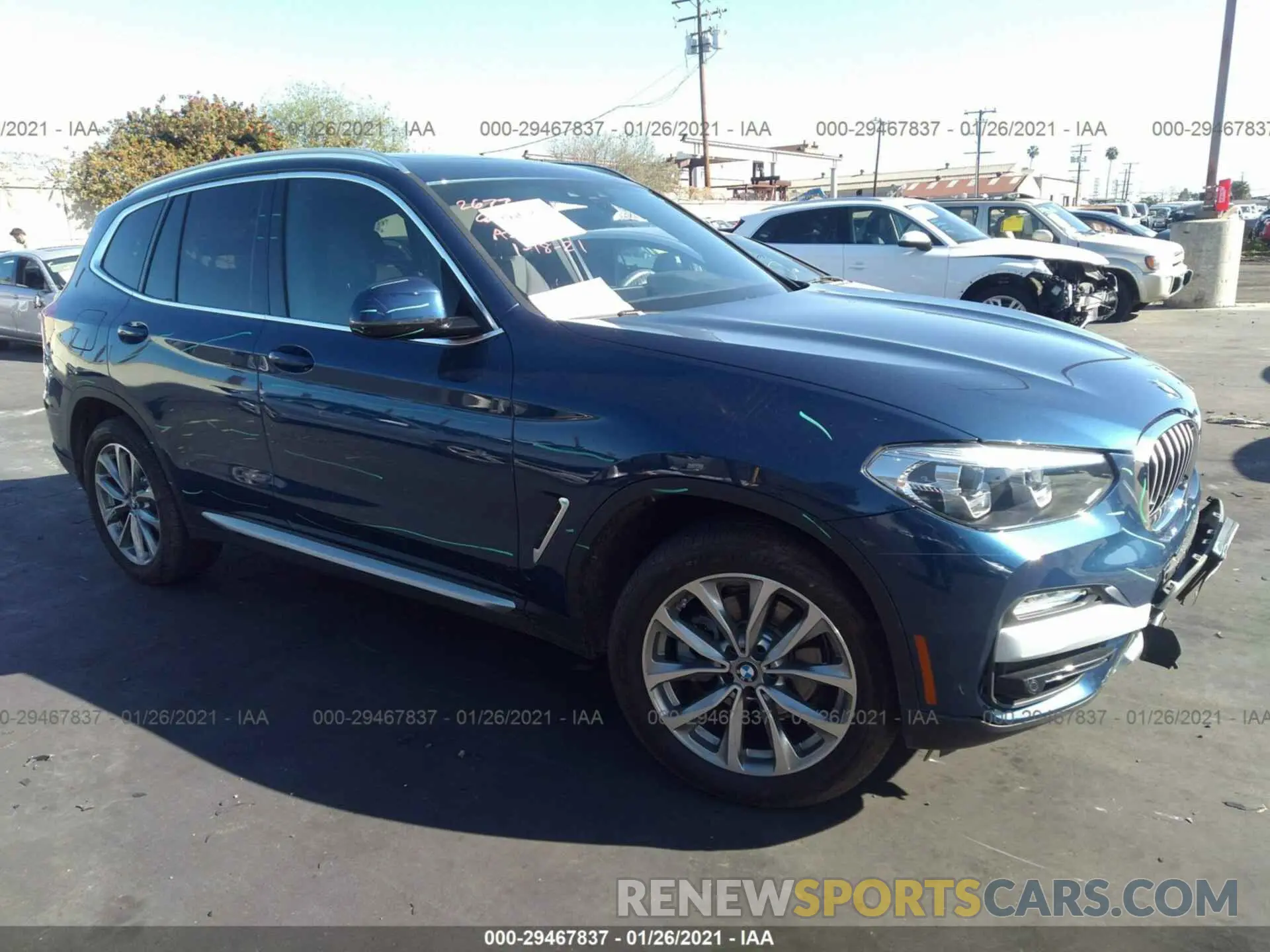 1 Photograph of a damaged car 5UXTR7C54KLR48601 BMW X3 2019