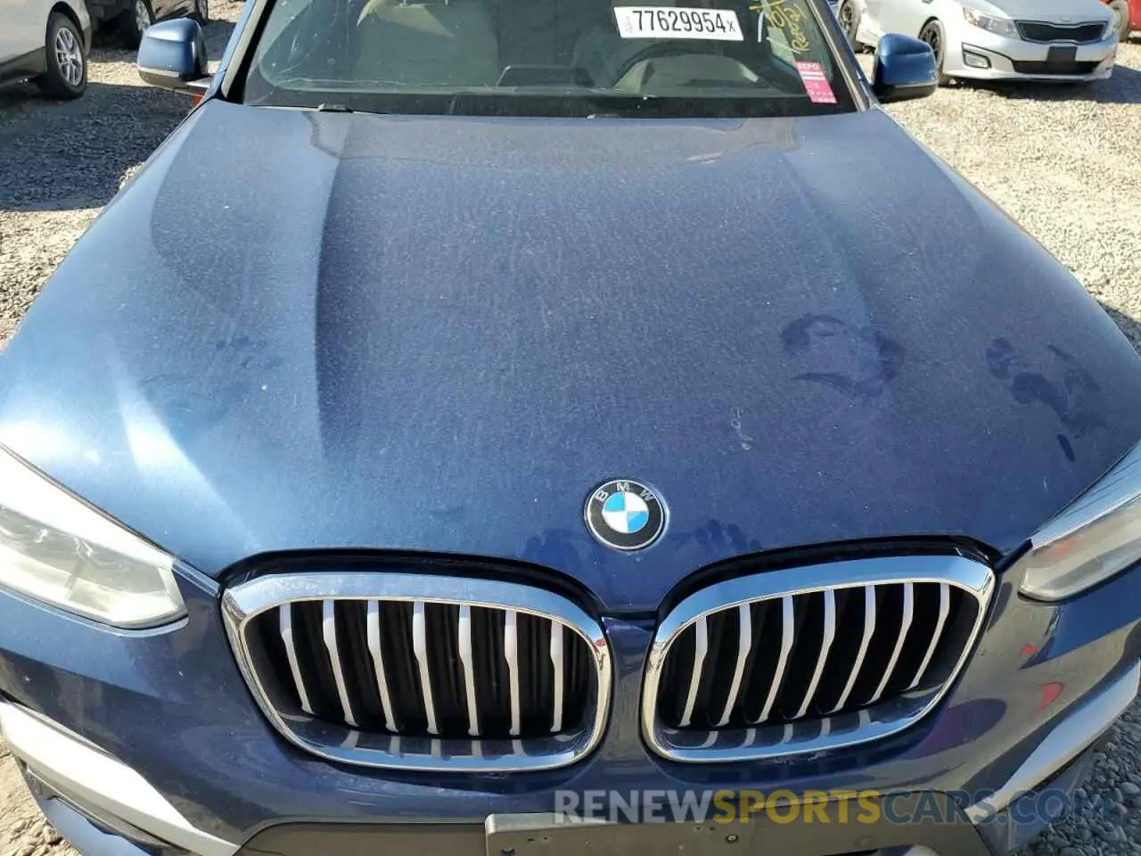 11 Photograph of a damaged car 5UXTR7C57KLE96288 BMW X3 2019