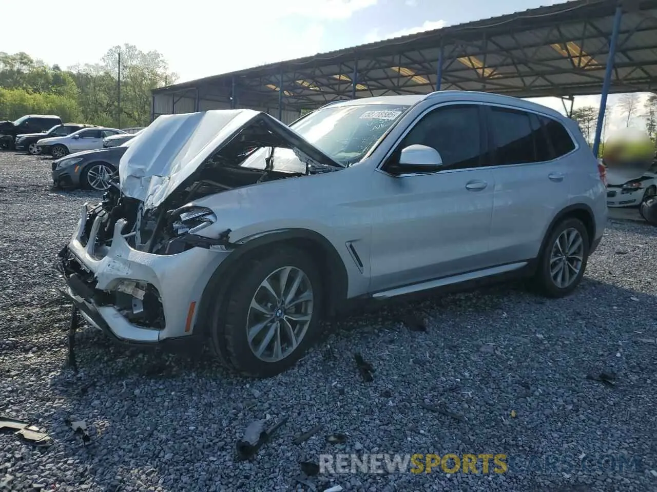1 Photograph of a damaged car 5UXTR7C58KLF25216 BMW X3 2019