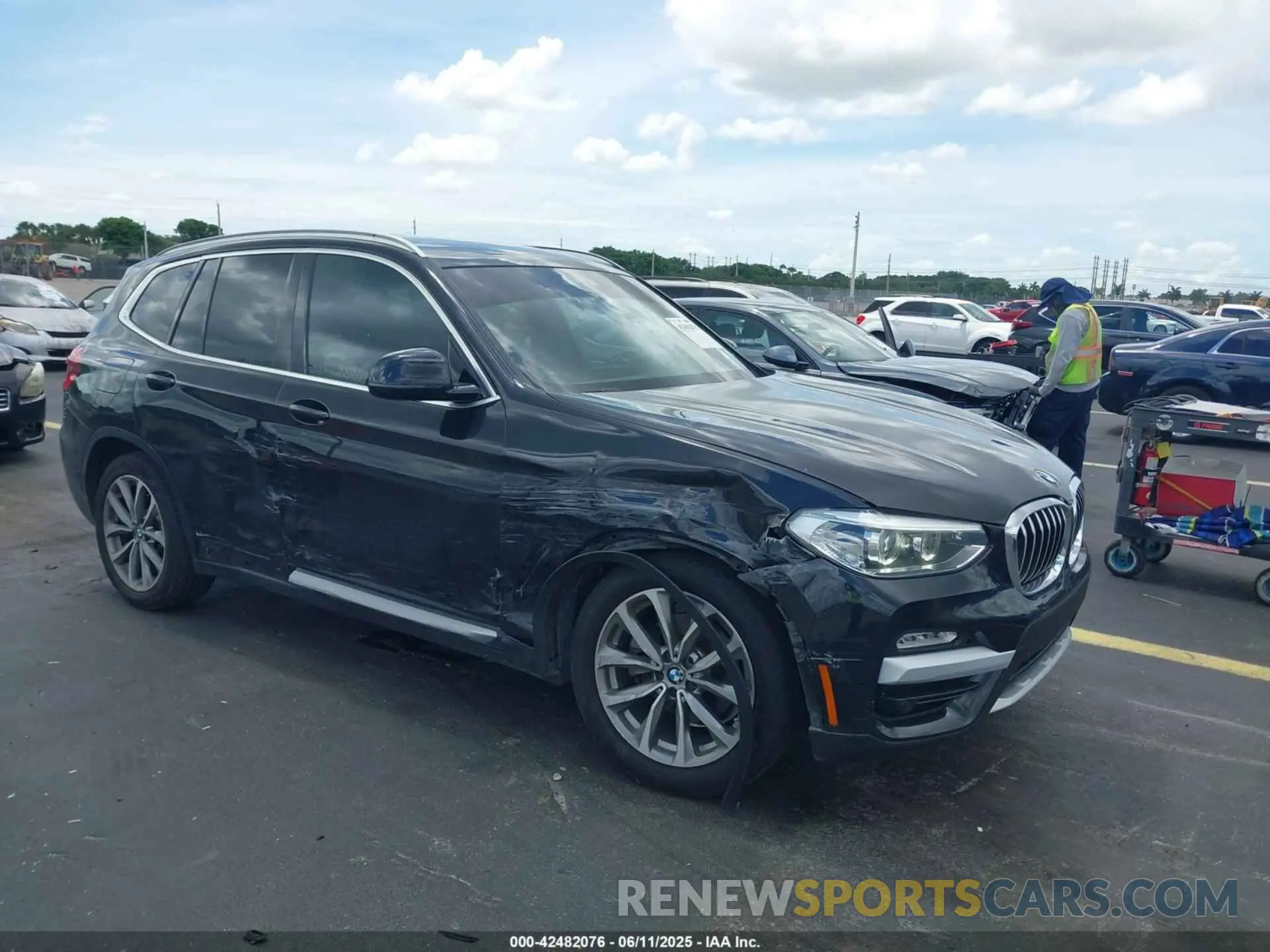 1 Photograph of a damaged car 5UXTR7C58KLF32733 BMW X3 2019