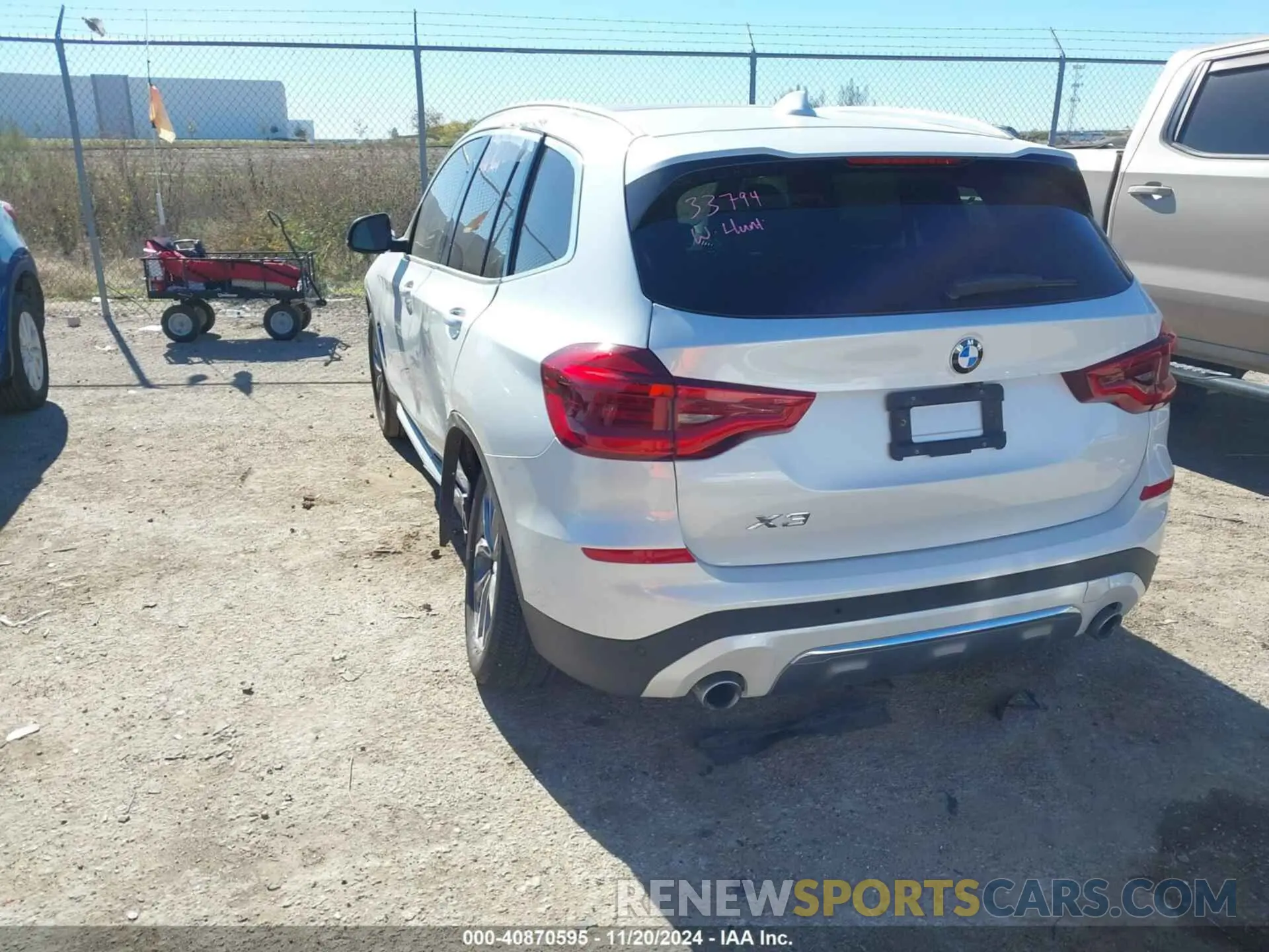 3 Photograph of a damaged car 5UXTR7C59KLF30814 BMW X3 2019