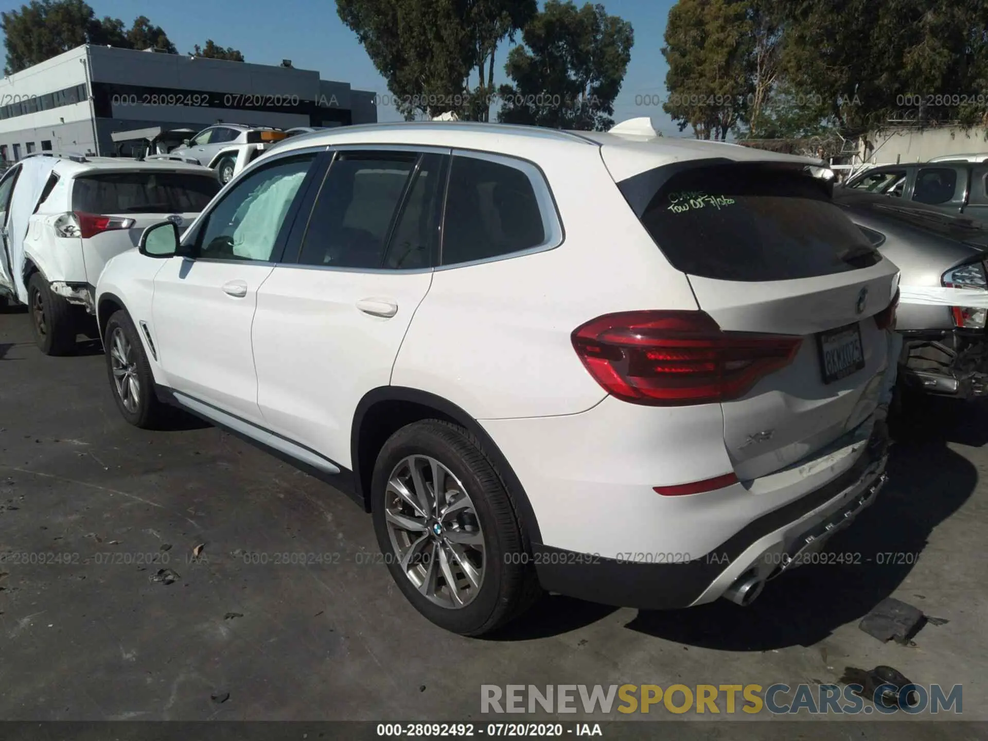 3 Photograph of a damaged car 5UXTR7C5XKLF27758 BMW X3 2019