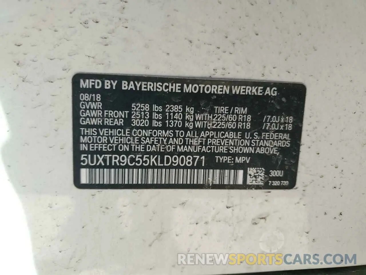 14 Фотография поврежденного автомобиля 5UXTR9C55KLD90871 BMW X3 2019