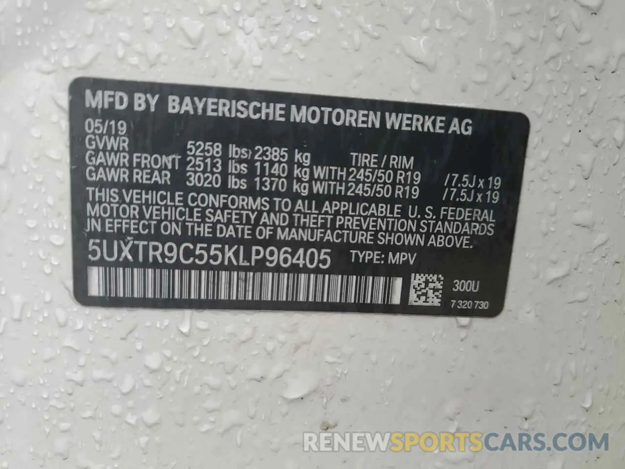 13 Фотография поврежденного автомобиля 5UXTR9C55KLP96405 BMW X3 2019